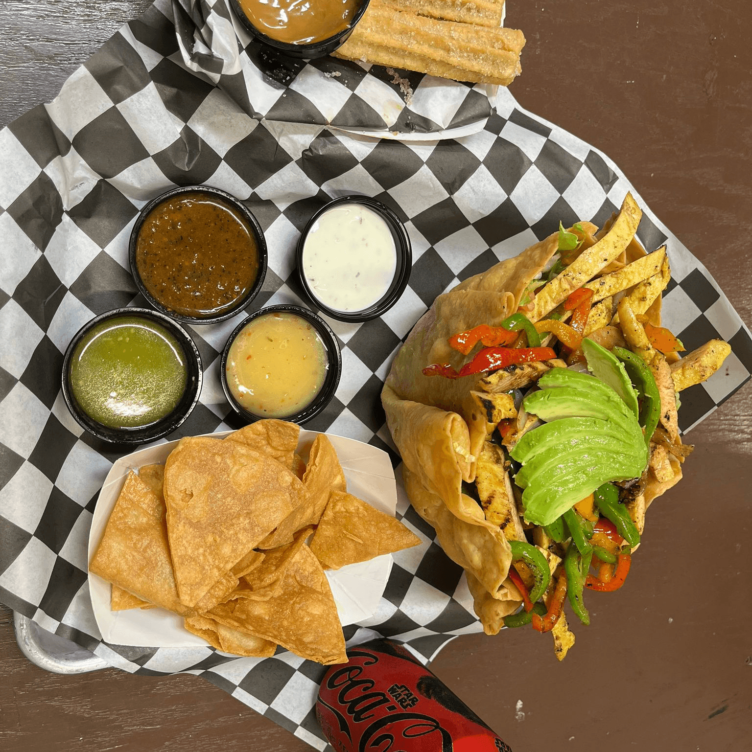 Chicken Fajita Salad Combo.