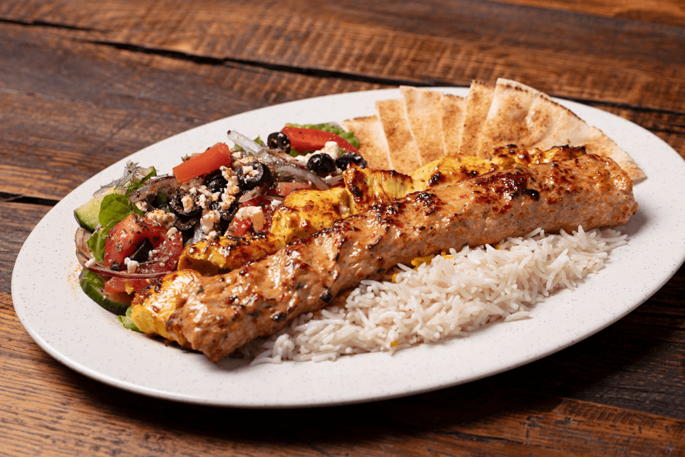 #17) Chicken Breast Kebab & Chicken Koobideh Plate.