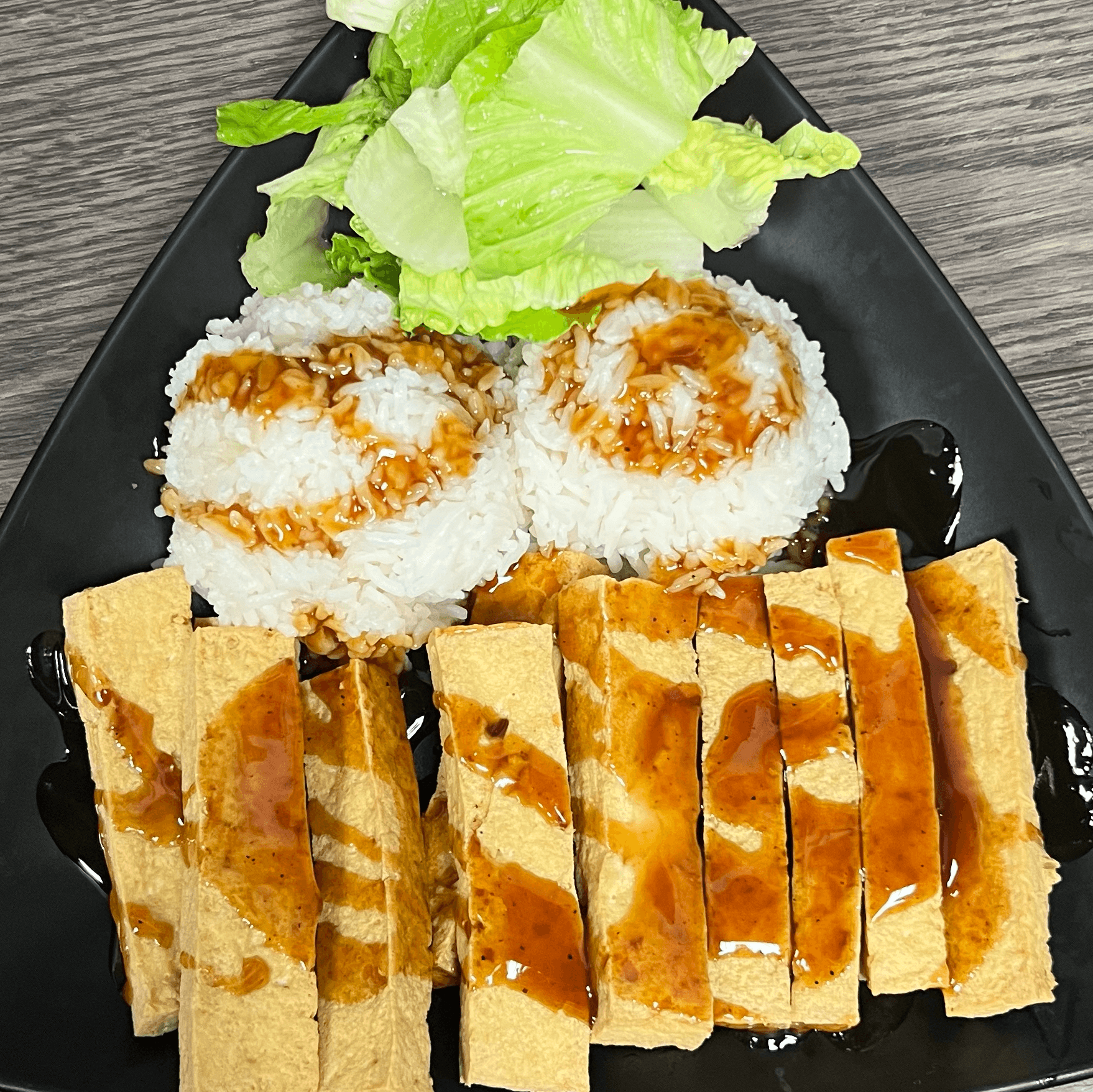 TR5. Fried Tofu Teriyaki.