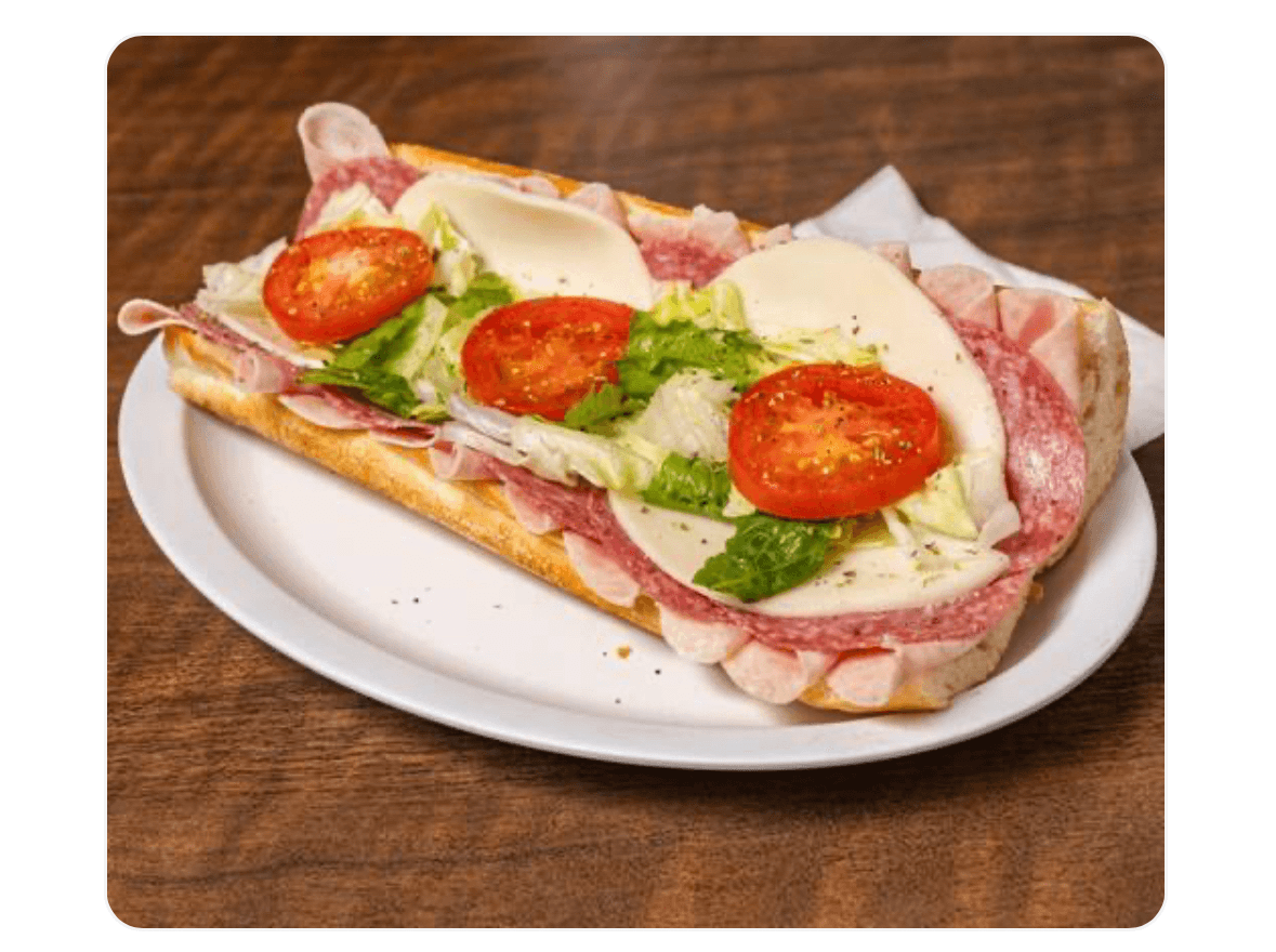 Salami and provolone sub.