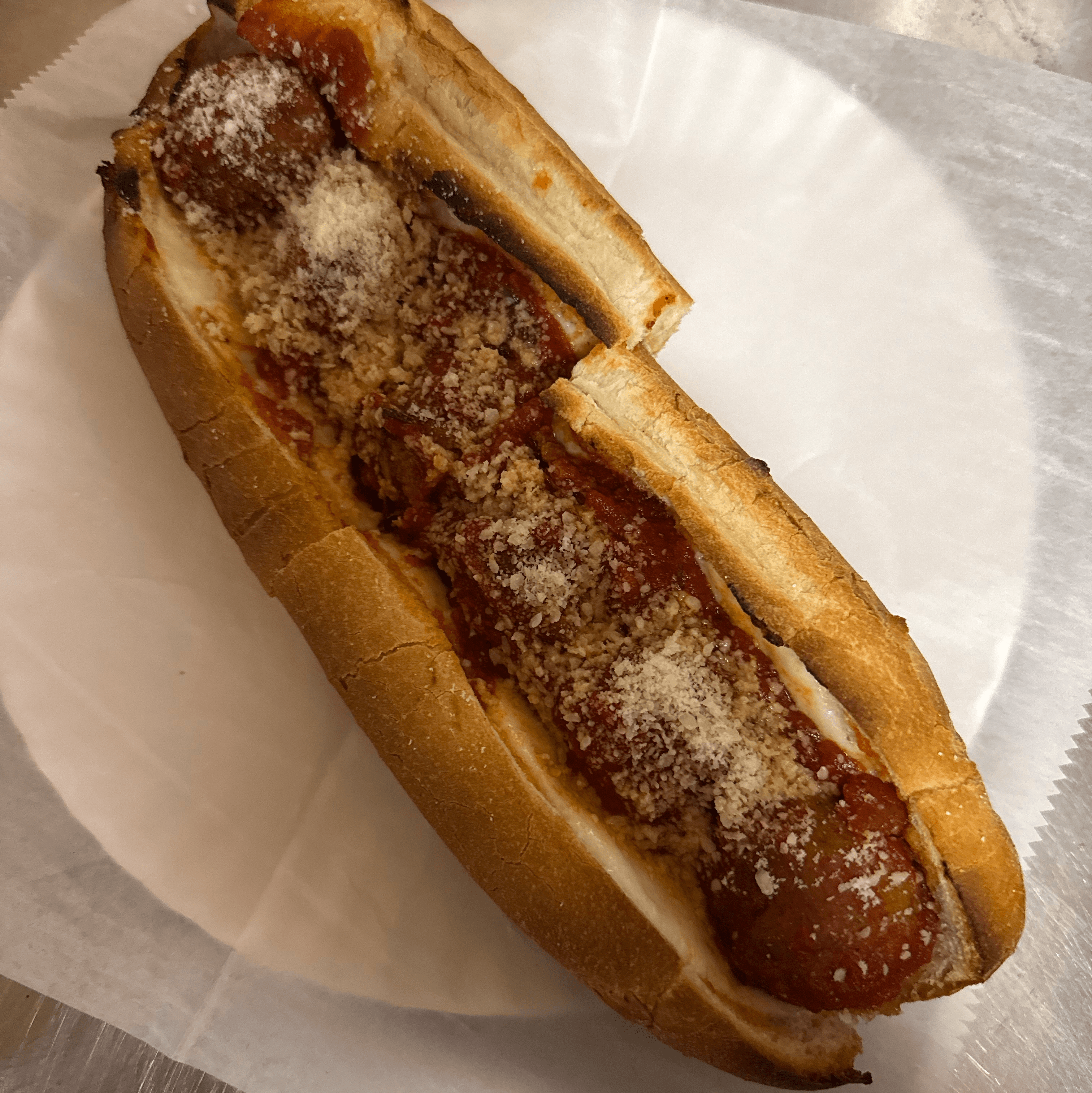 Lg Meatball Parm Sub.