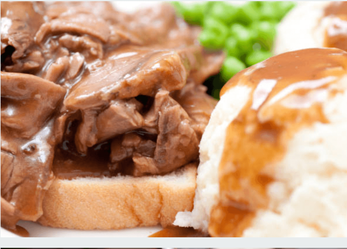 Hot Roast Beef Sandwich.