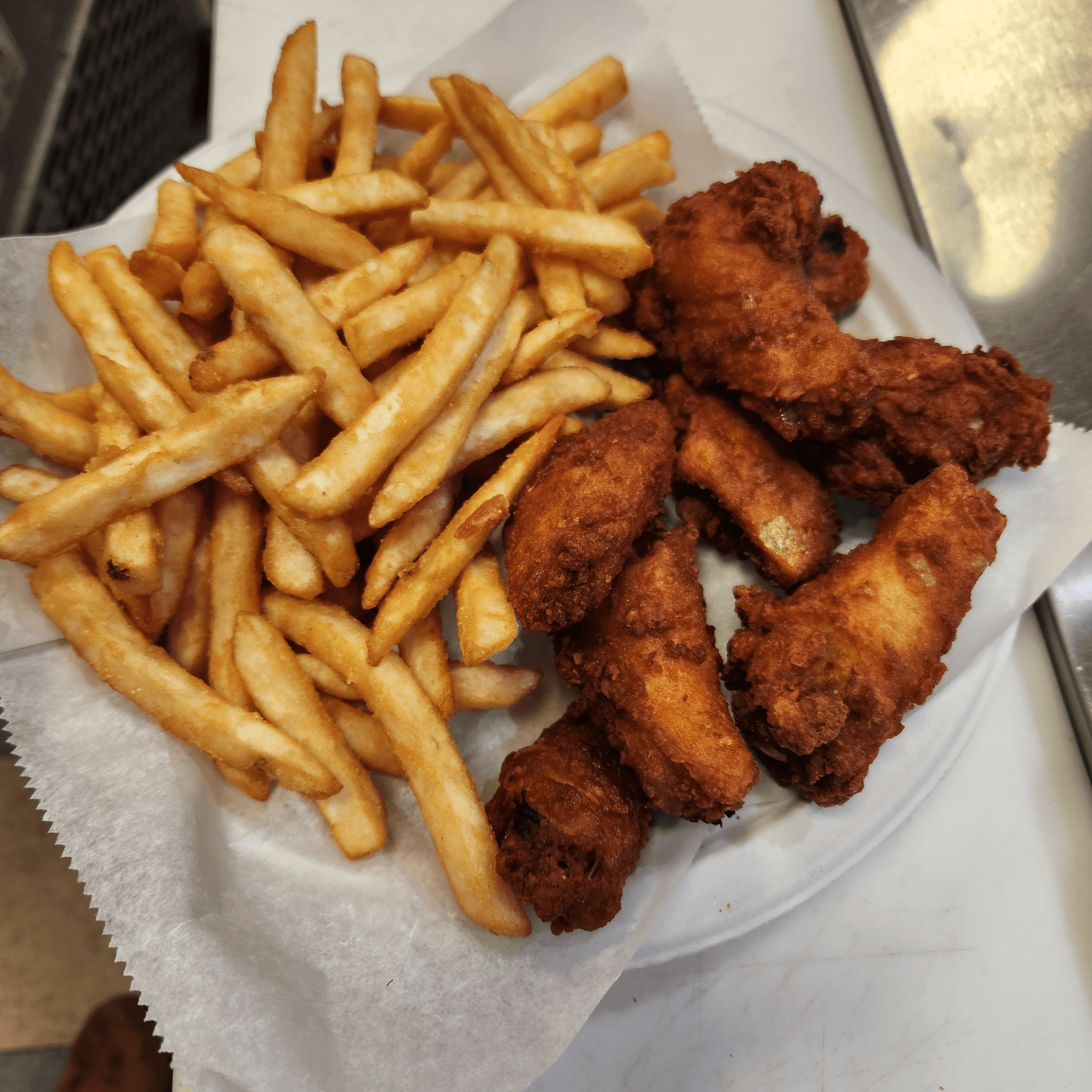 Chicken Wings Dinner.