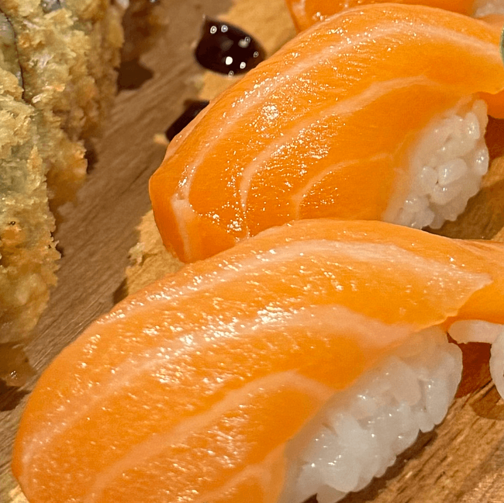 Smoked Salmon Sushi.