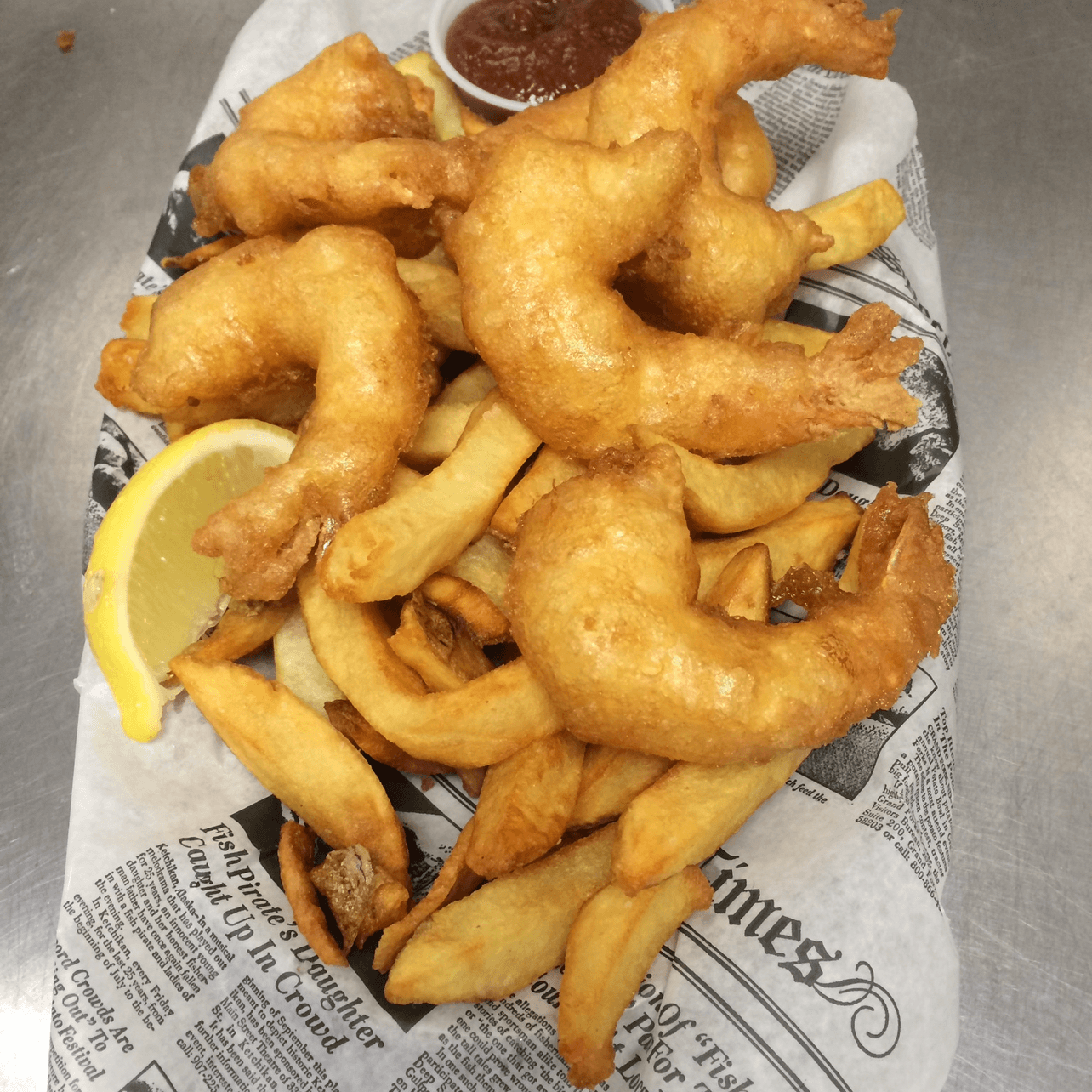 Shrimp + Chips.