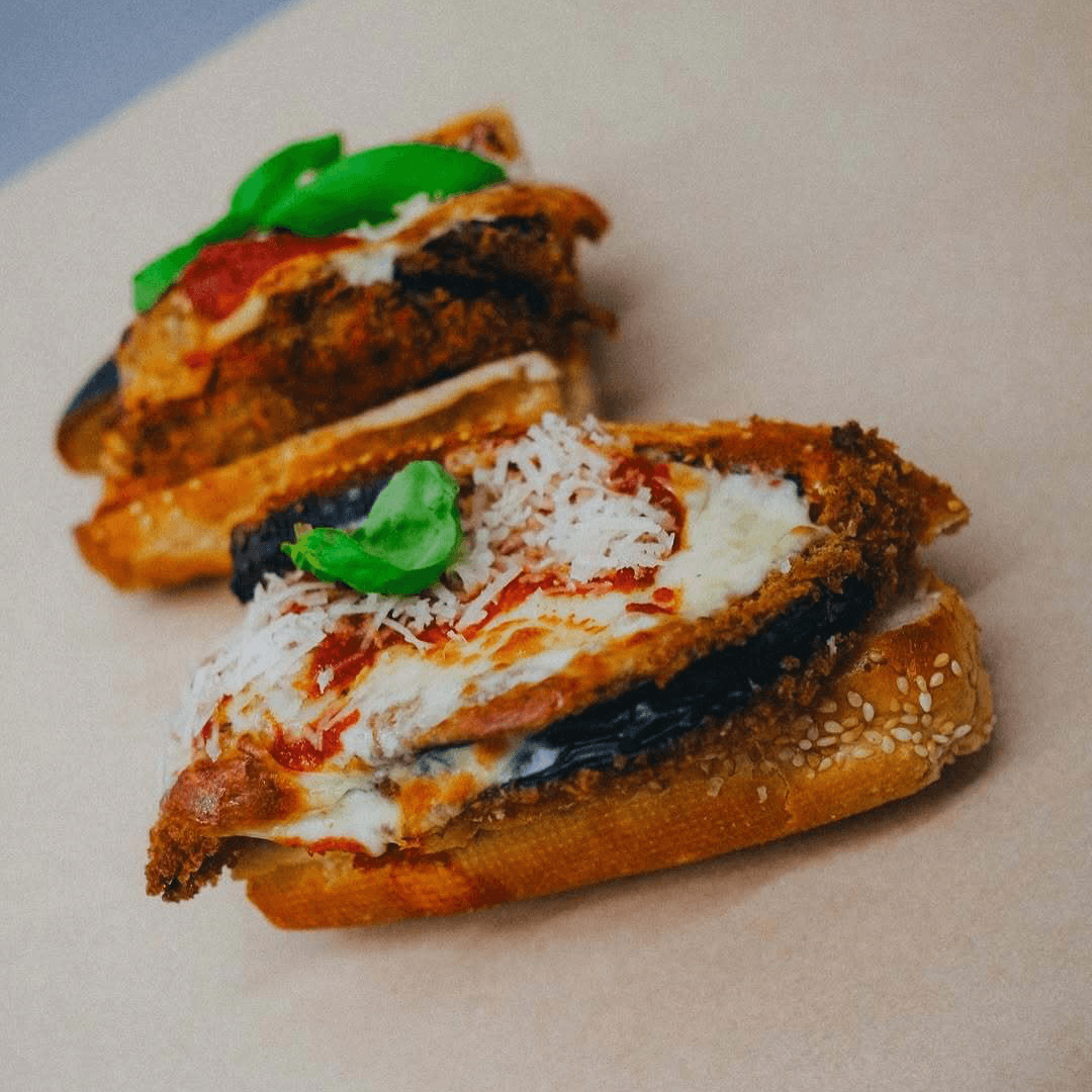 Egg Plant Parmesan Sub.