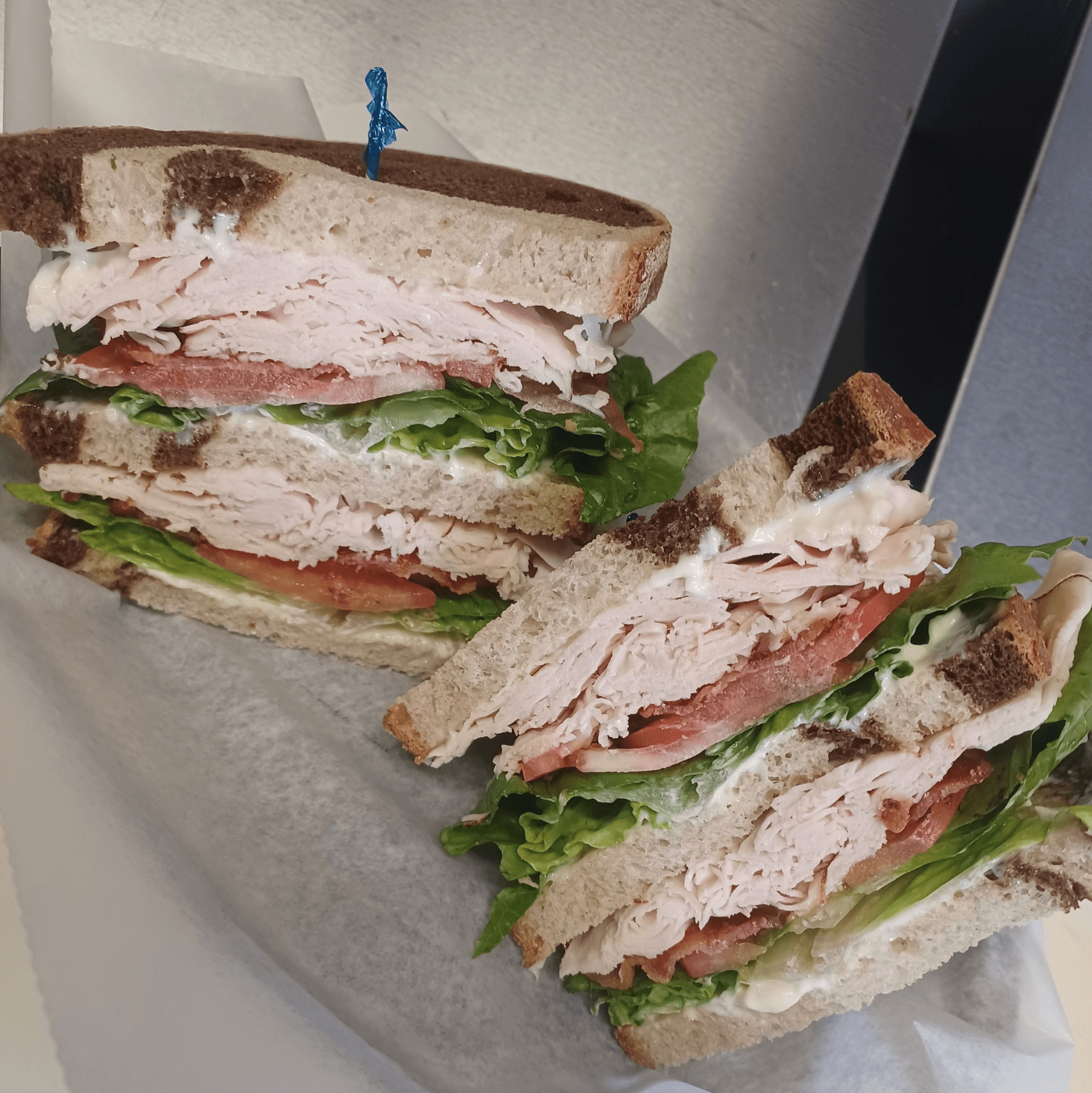 Turkey Club Sandwich.