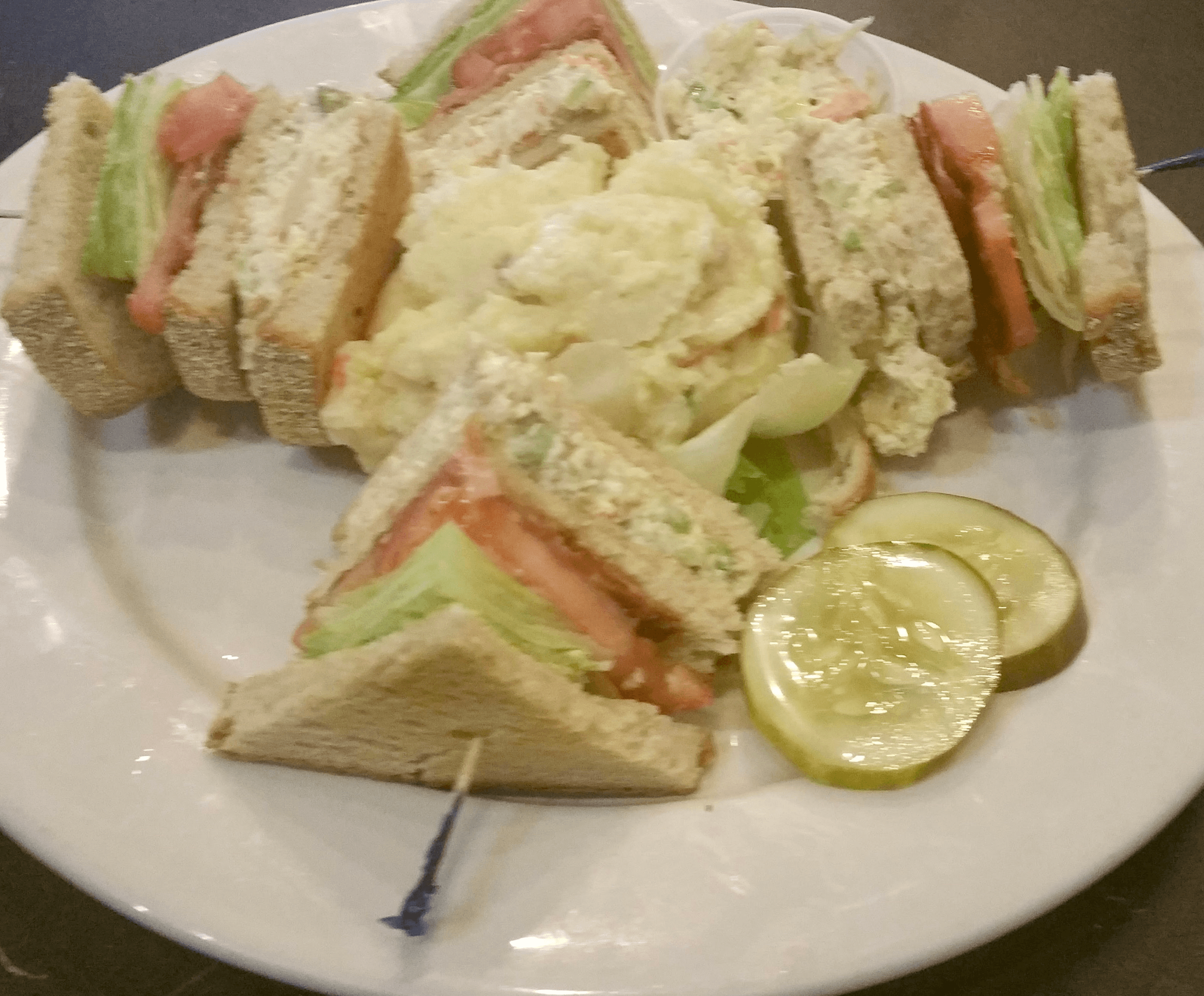 Chicken Salad Club Sandwich.
