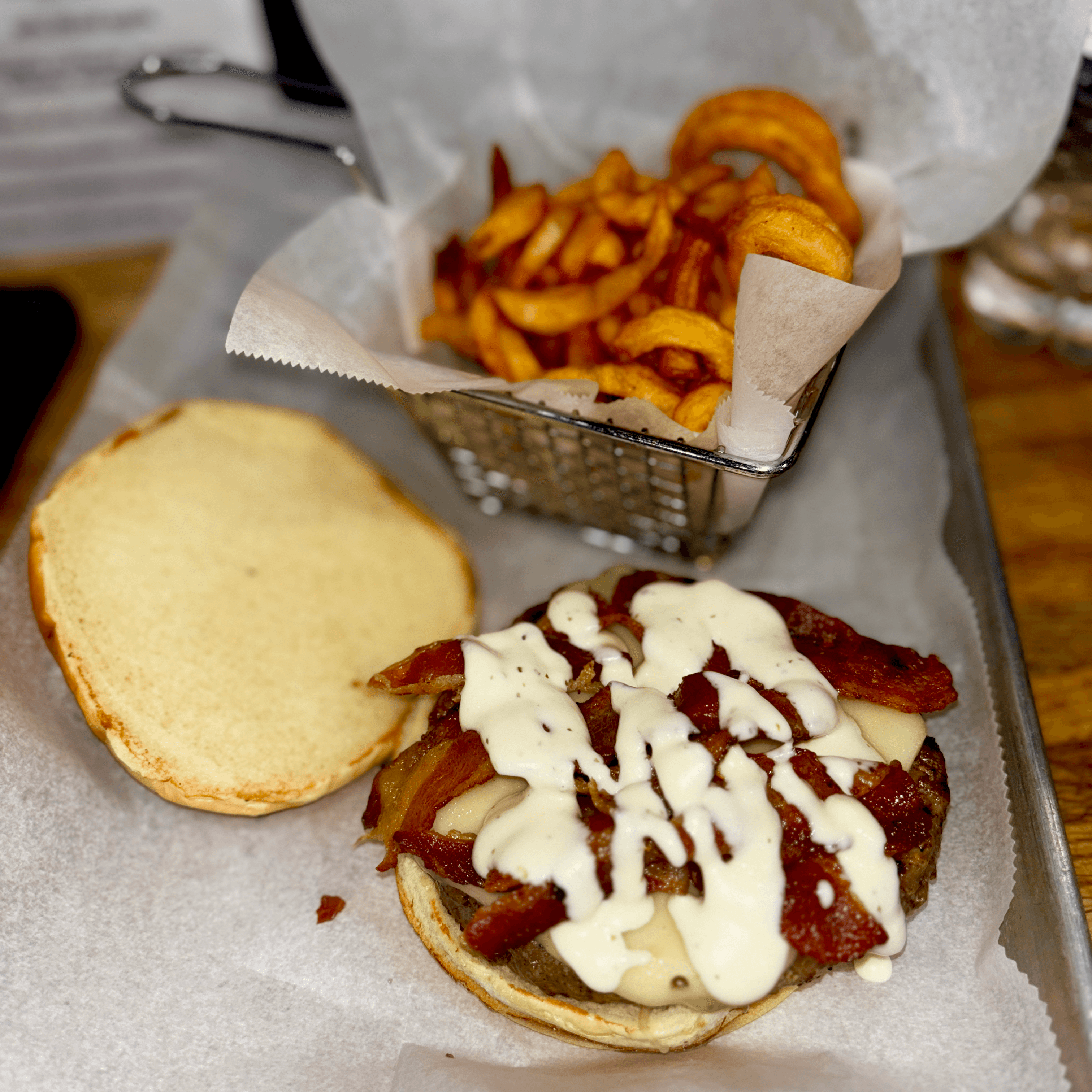 Bacon Ranch Cheese Burger.