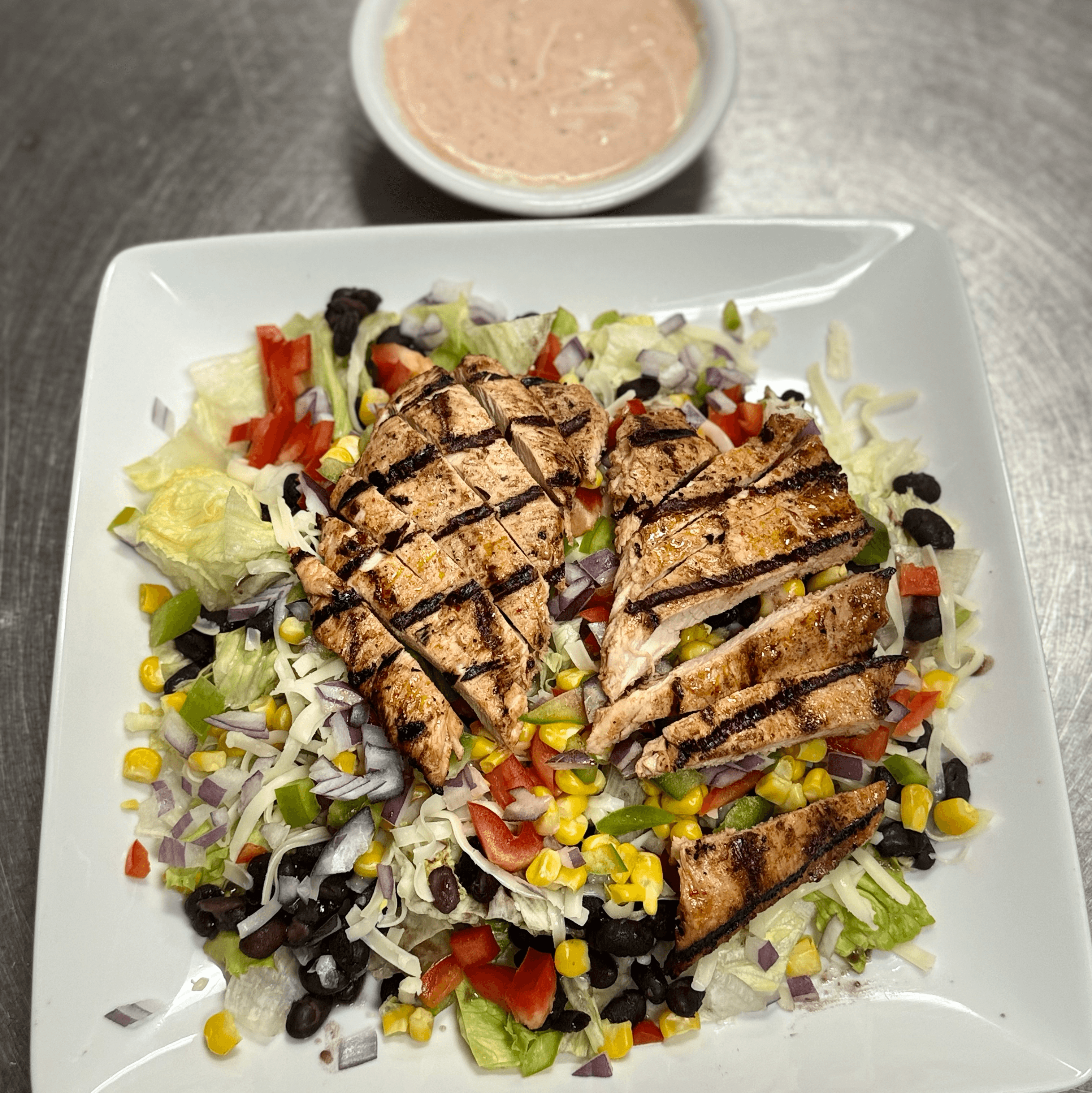 Grilled Chicken Esquite Salad.