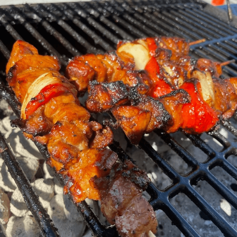 Pork BBQ Skewers.