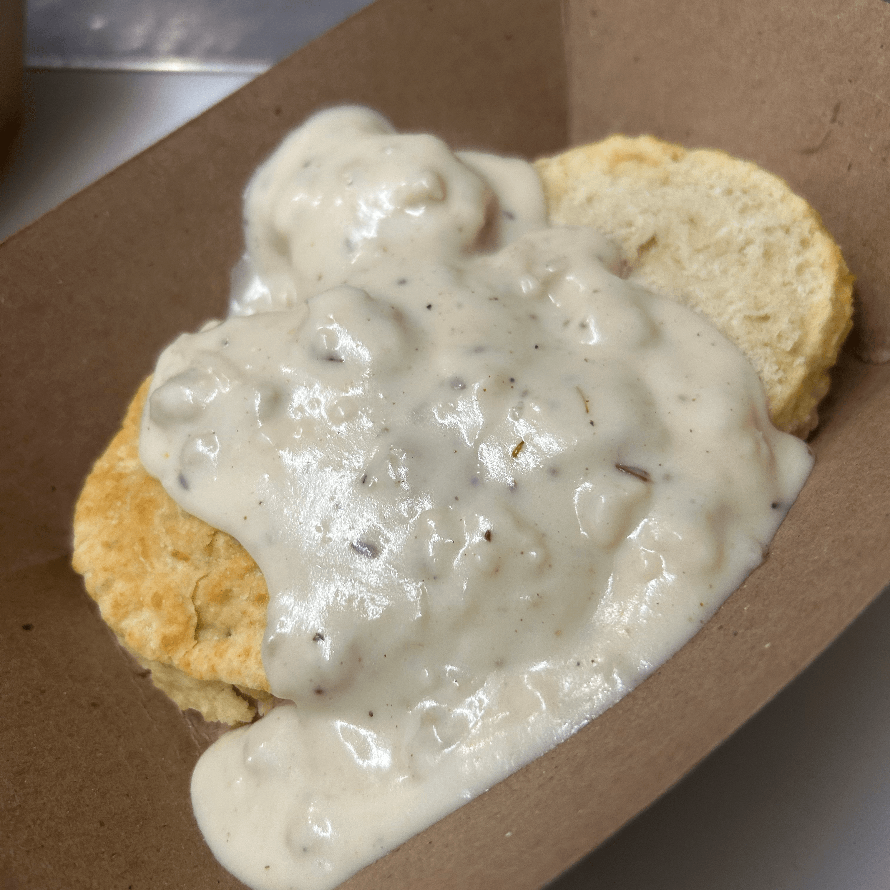 Single Biscuit With Gravy.