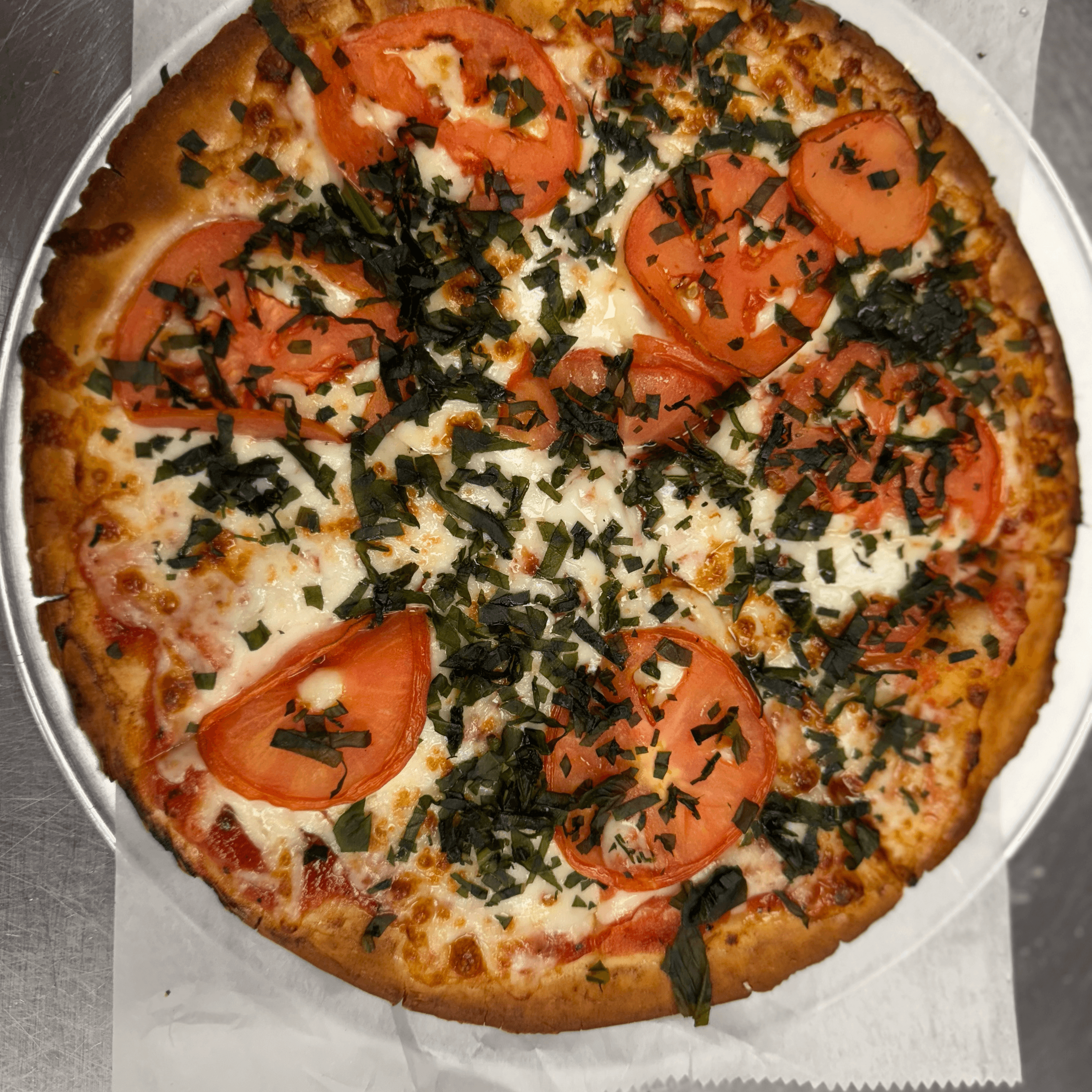 10” Gluten-Free Margherita Pizza.