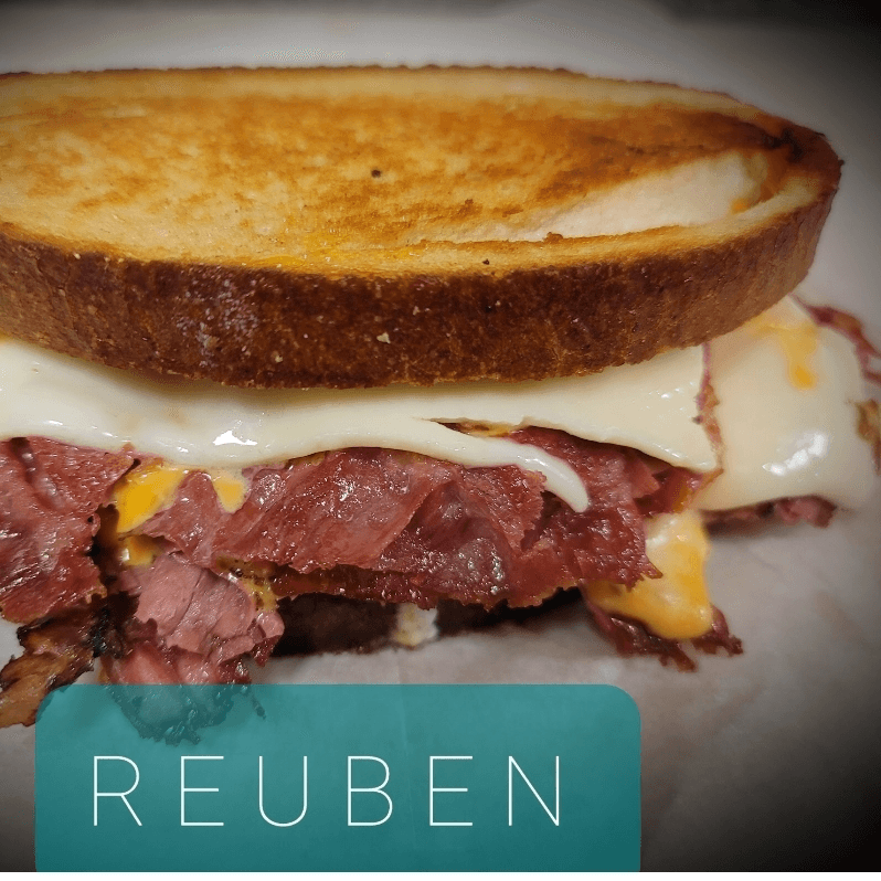 #2 Hot Corned Beef, Hot Pastrami, Swiss Sandwich.