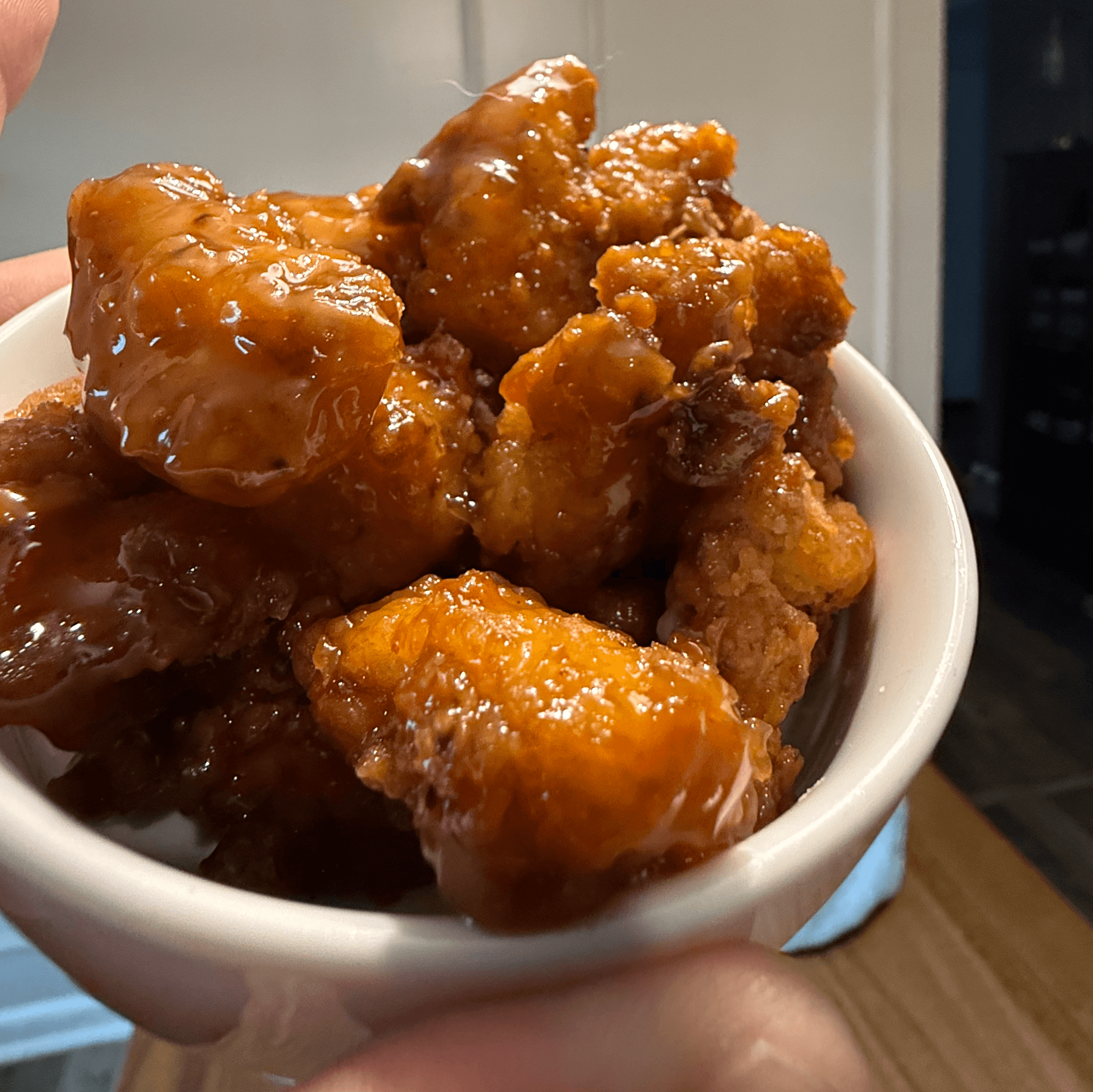 Hand Breaded Chicken Bites.