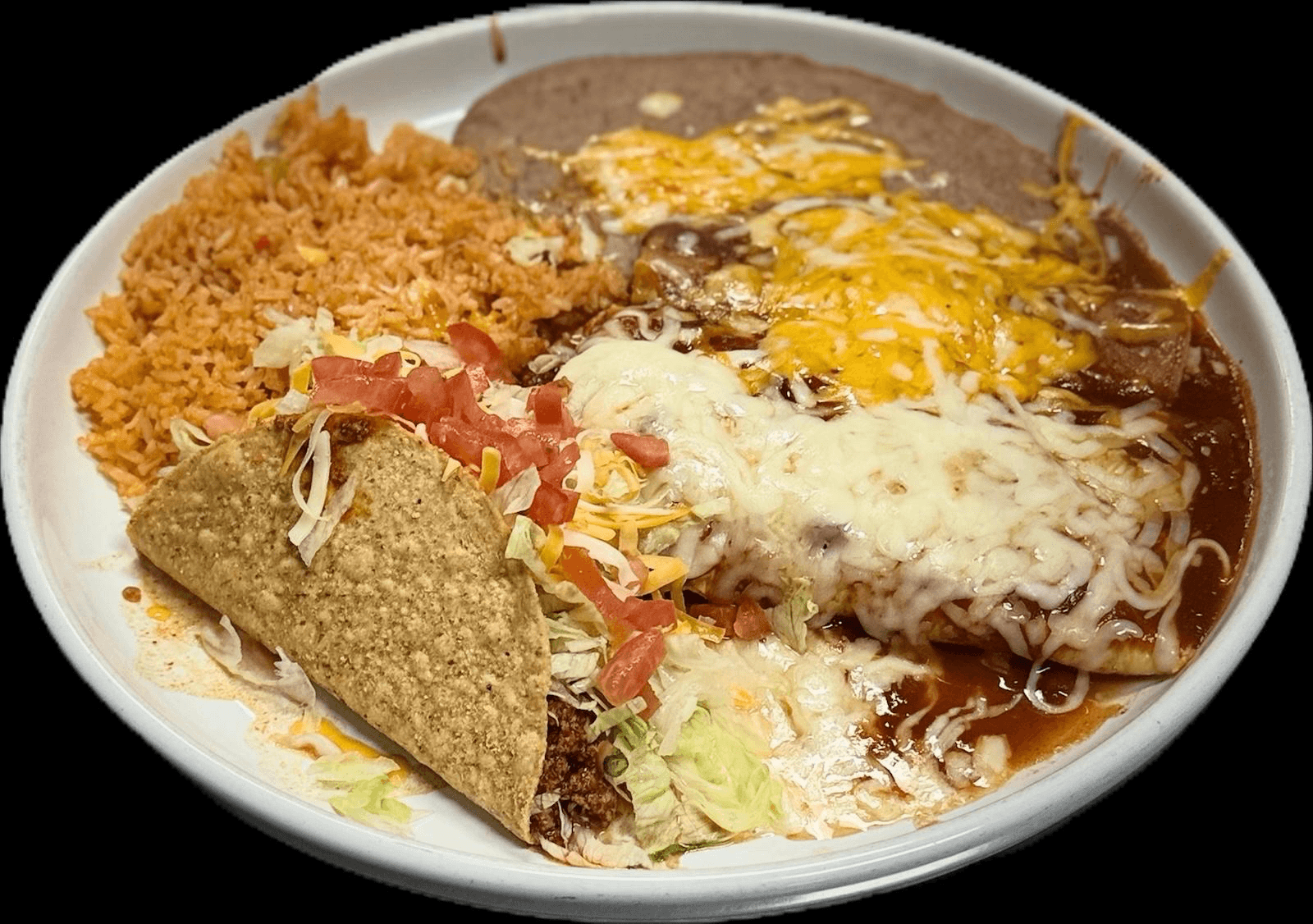 #20 1 Chile Relleno (Cheese), 1 Enchilada, 1 Taco.
