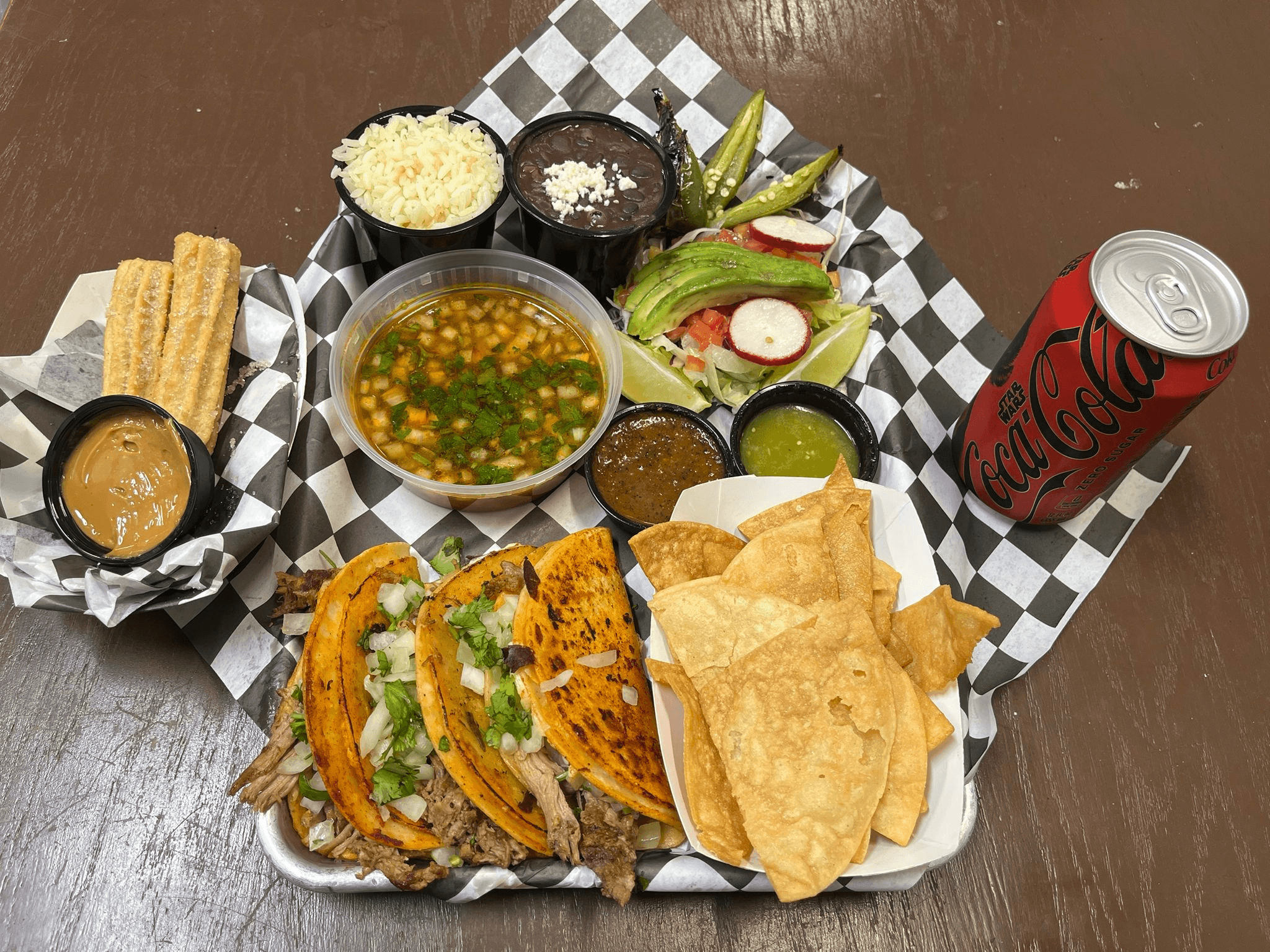 Birria Tacos w/Cheese Combo.