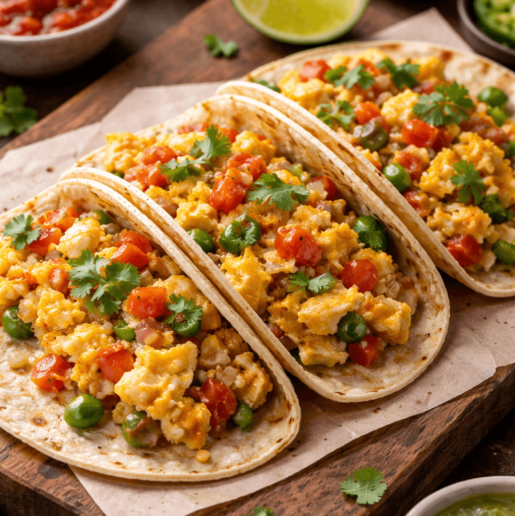 3 Eggs a la Mexicana Tacos.