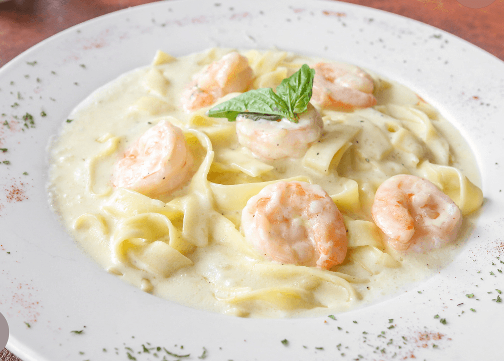 Shrimp fettuccine.
