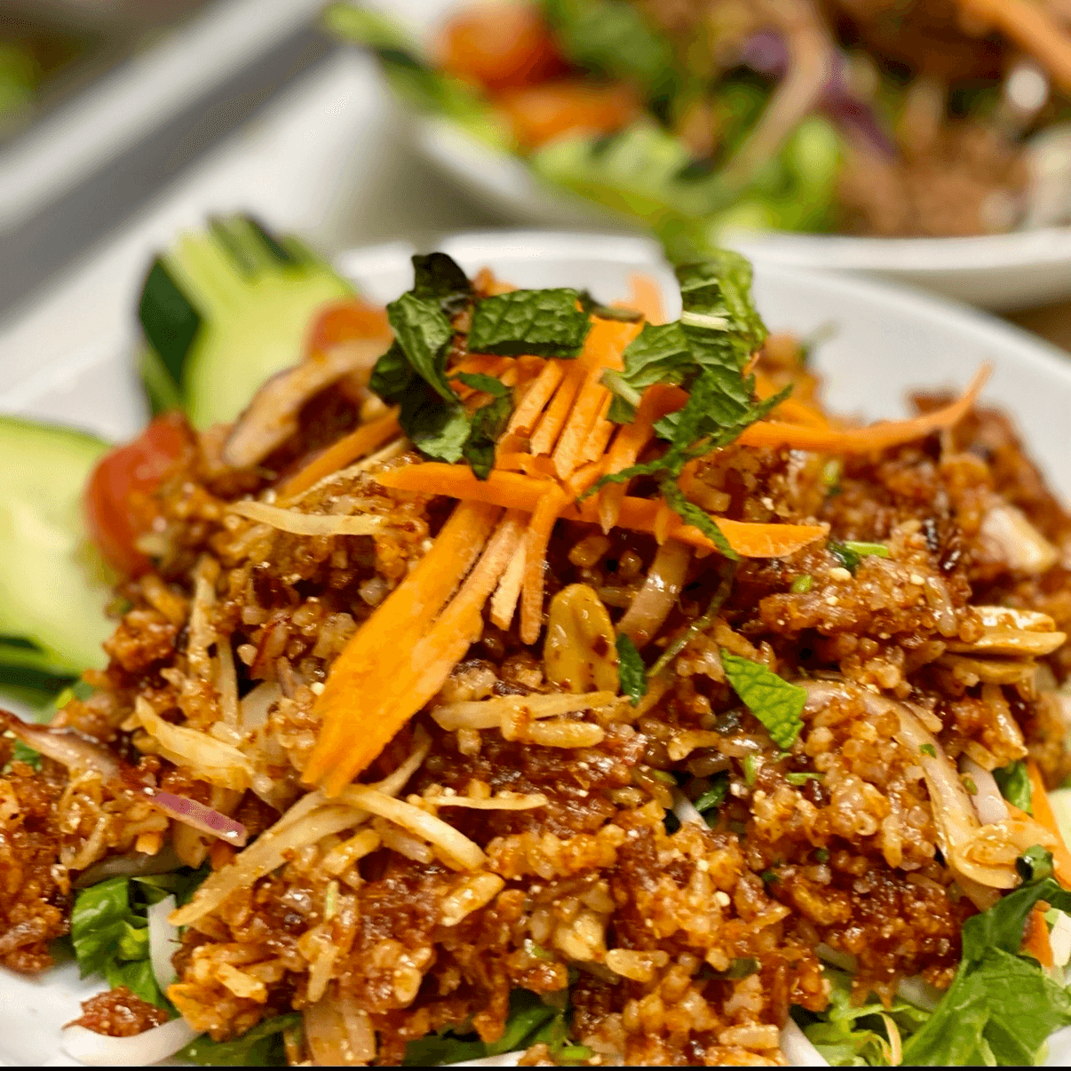 Crispy Coconut & Rice Salad  (V) (GF).
