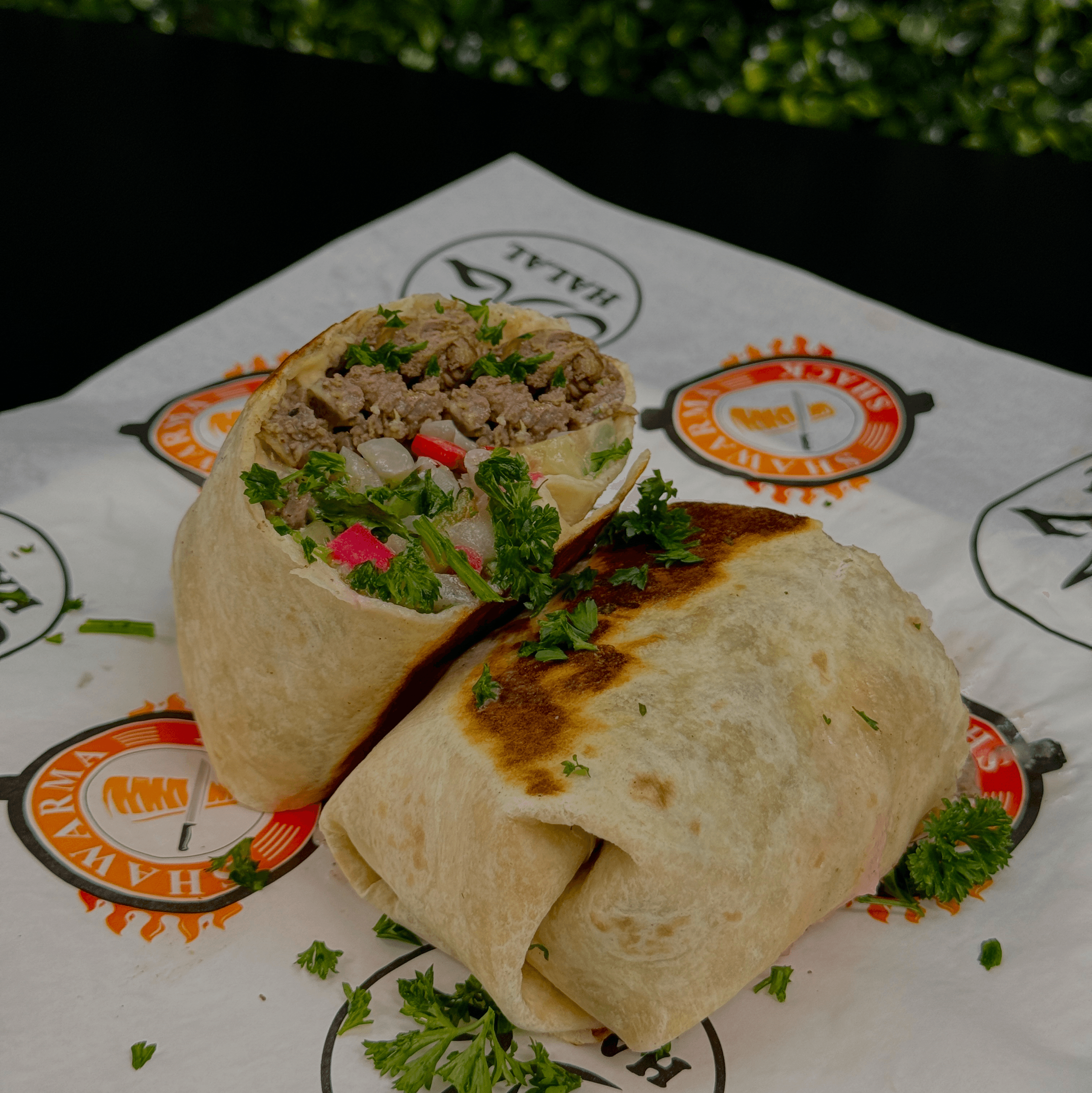 Beef Shawarma Wrap.