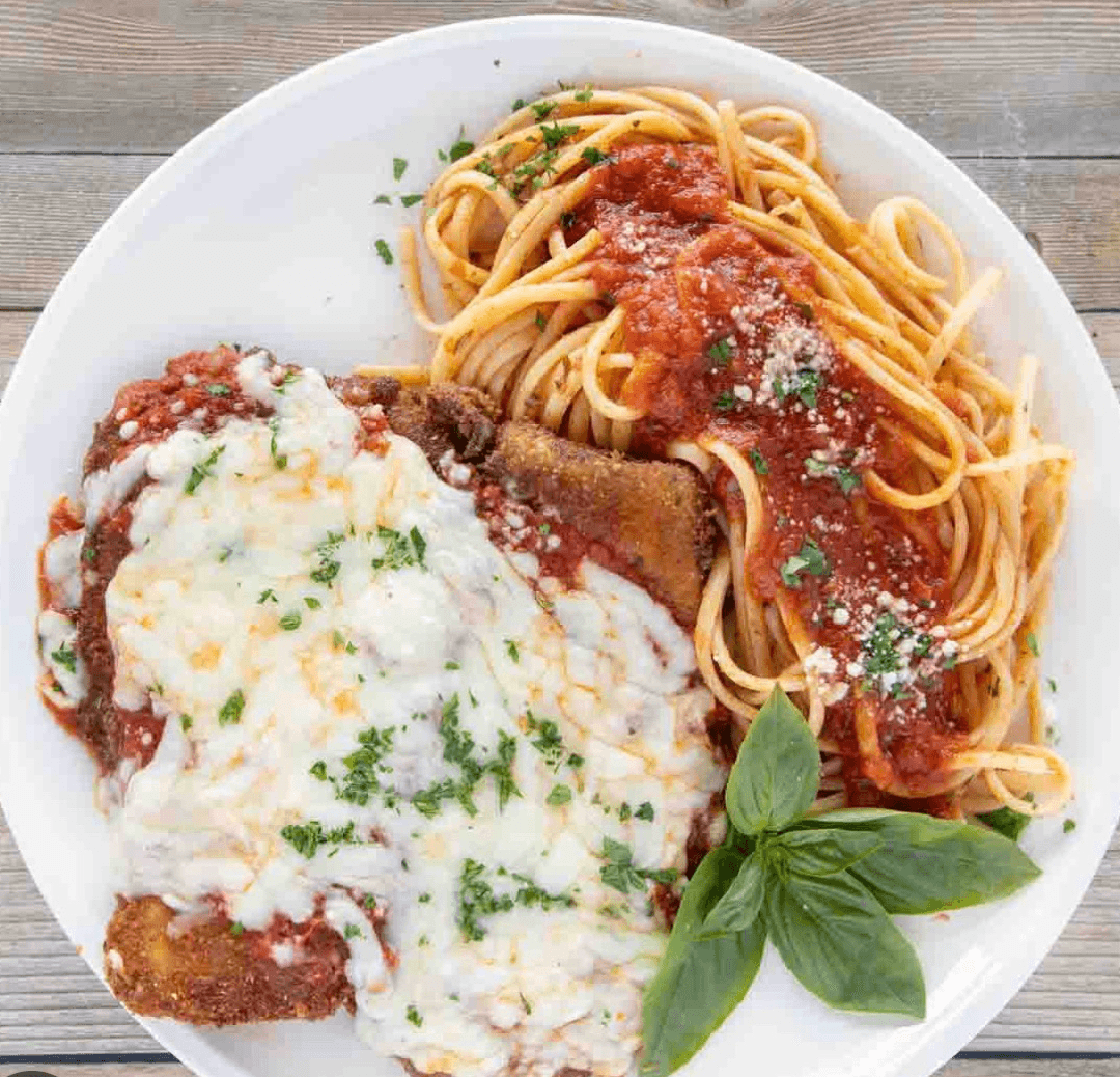 Eggplant Parmigiana Dinner.