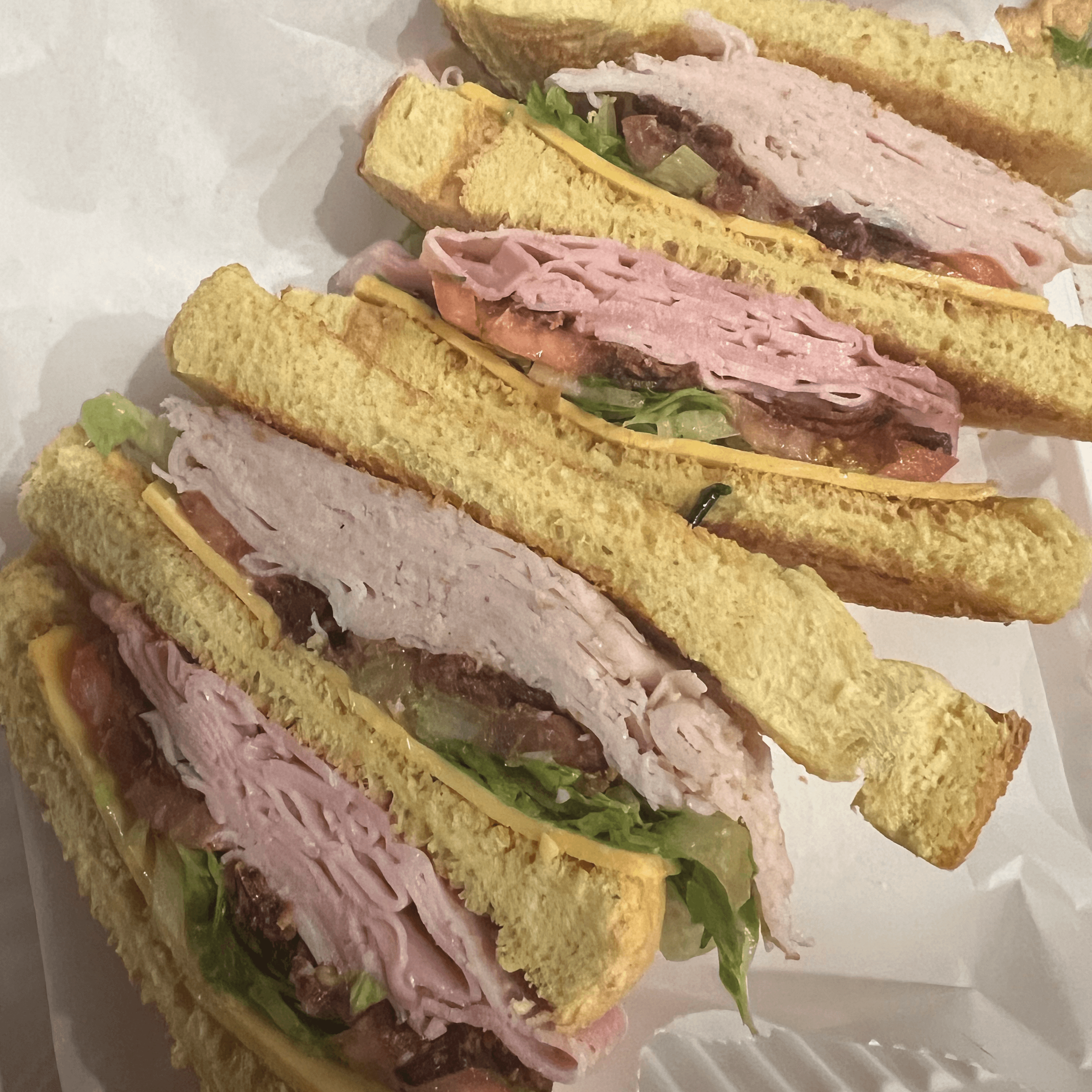 Tripled Decker Sandwich.