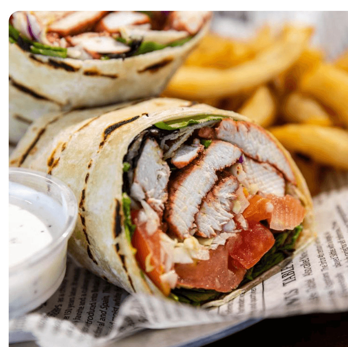 Tandoori Chicken Wrap.