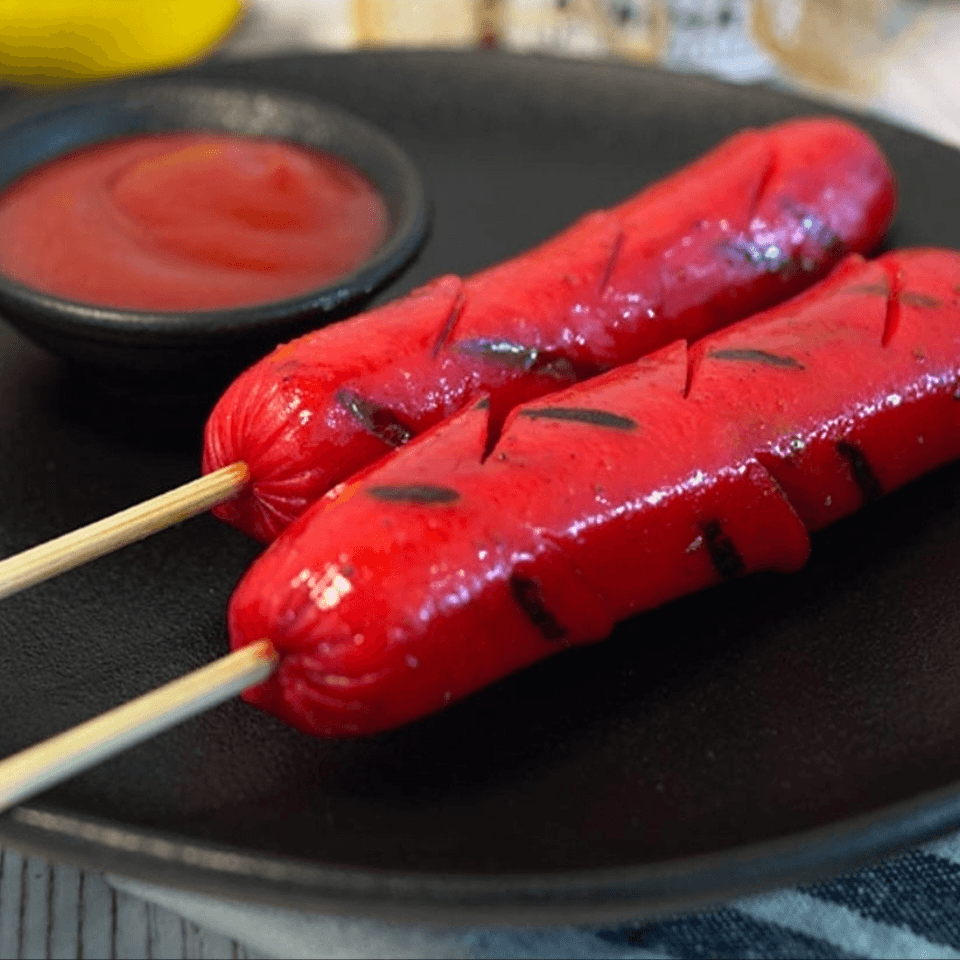 Grilled Hotdog.