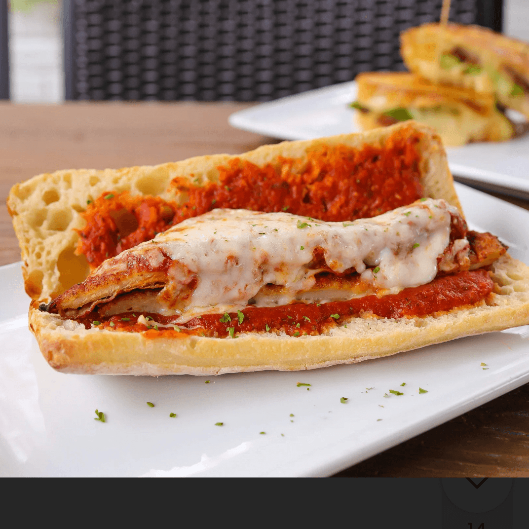 Eggplant parmigiana sub.