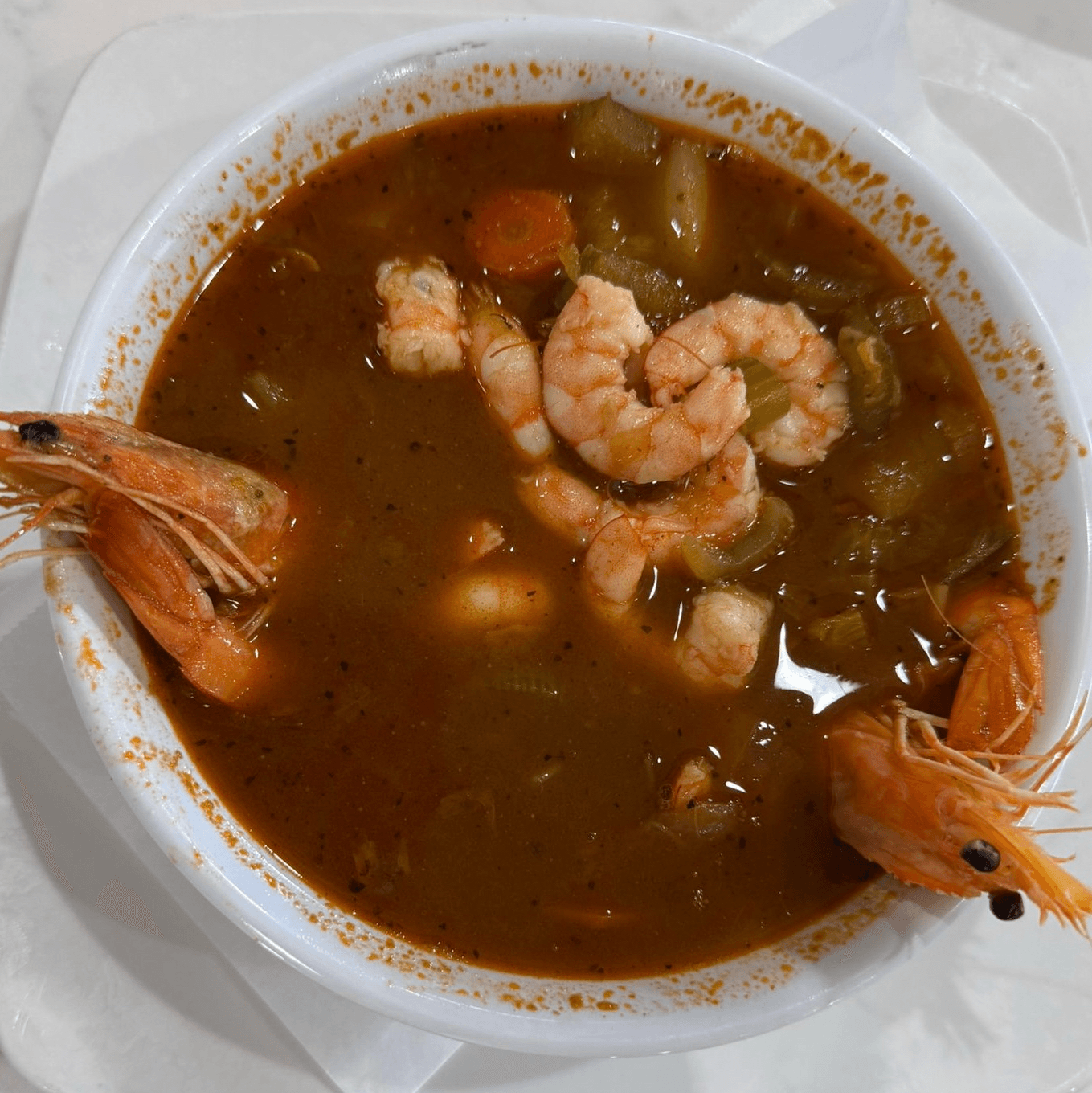 Caldo de camaron/Shrimp broth.