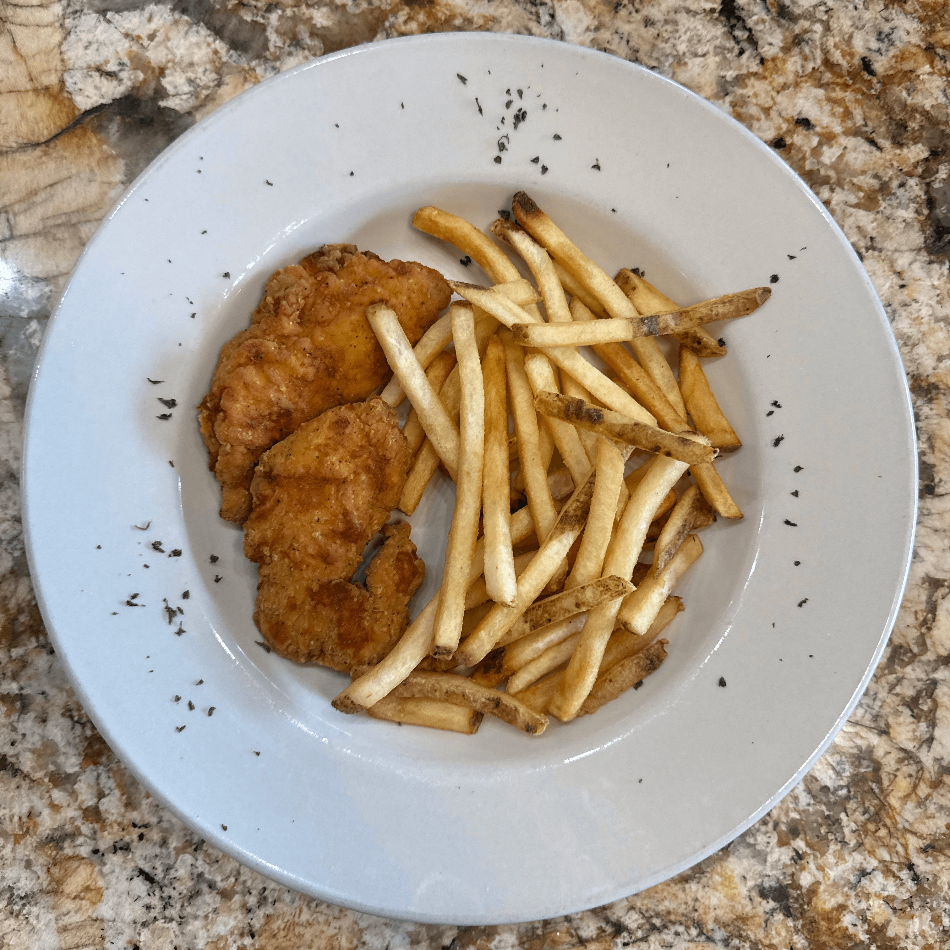 Chicken Tenders (2) & Fries.