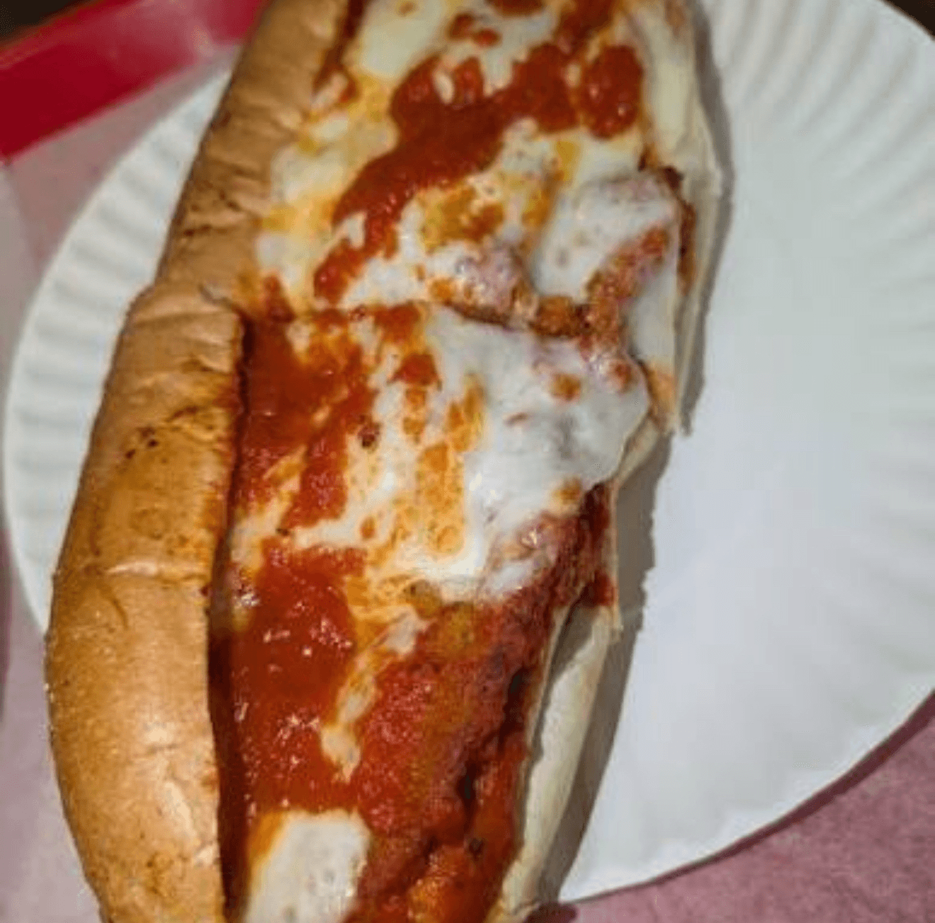 Eggplant parmesan sub.