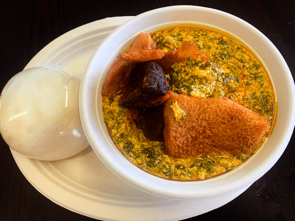 Egusi Soup With Fufu.
