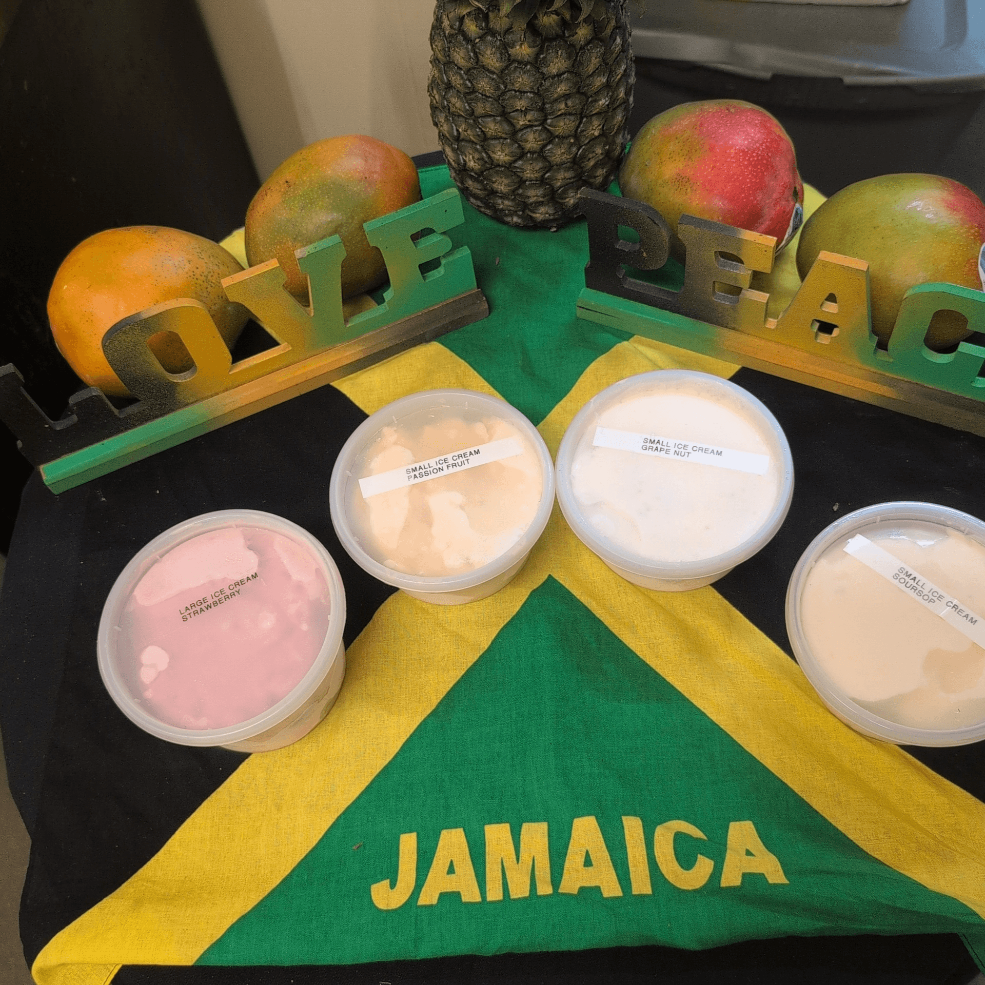 Homemade Tropical Ice Cream.