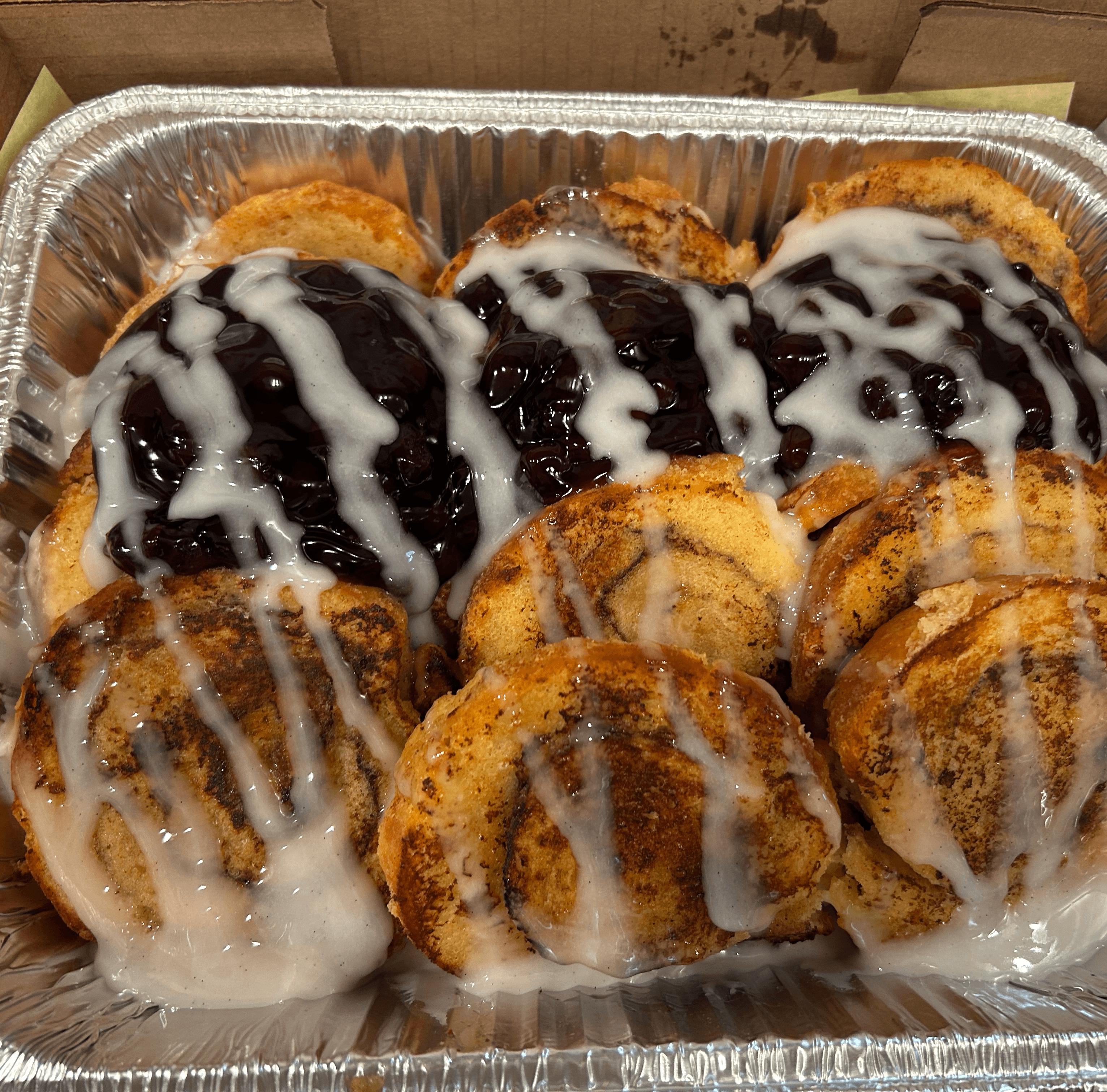 Cinnamon swirl toast pan - catering.