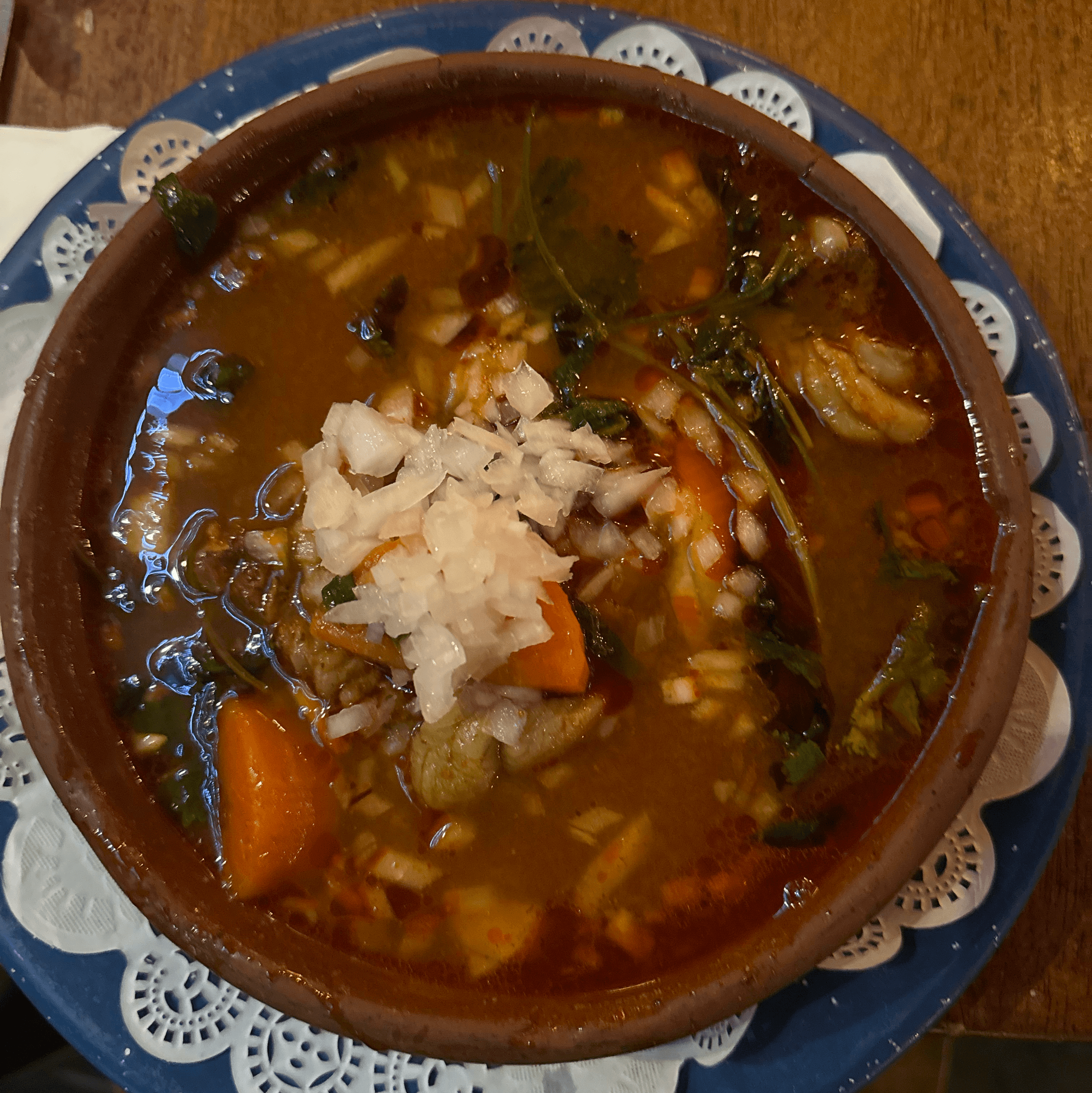 Caldo de res.