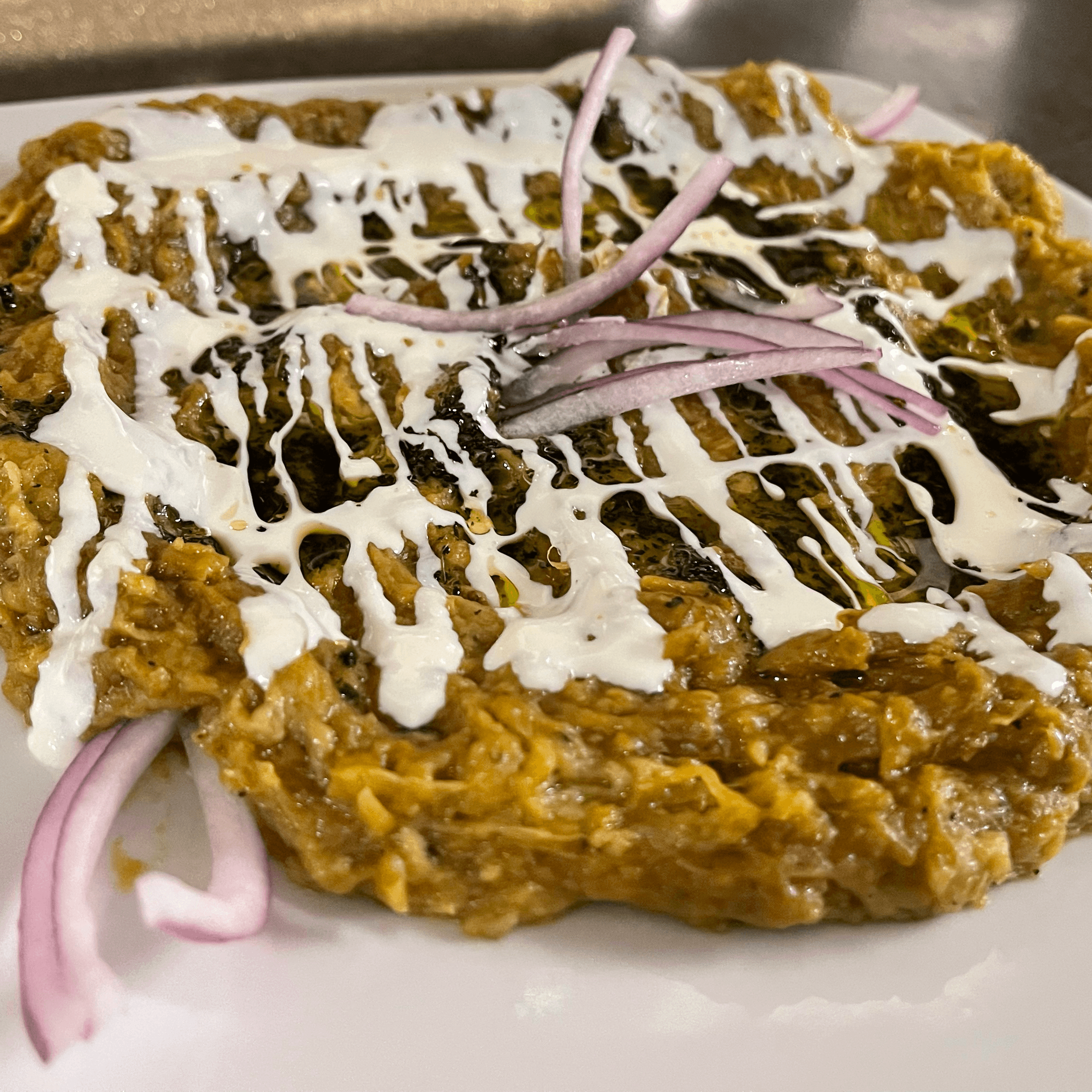 Kashkeh Bademjan (GF, V).