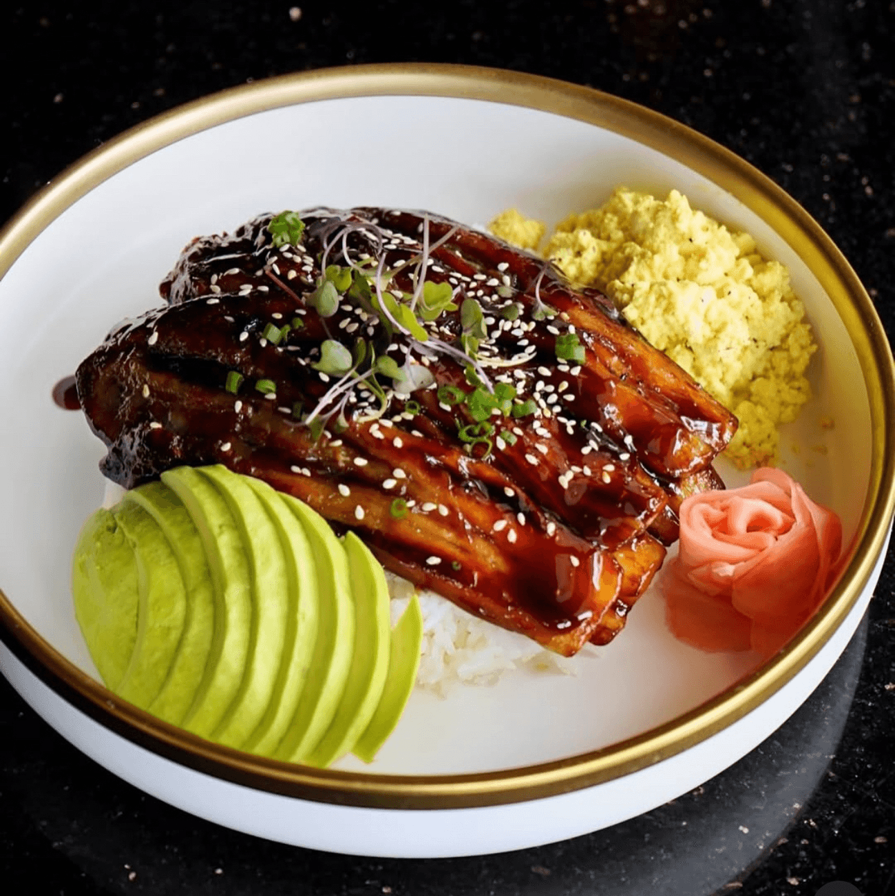 Vegan Unadon-style Ma Kur.