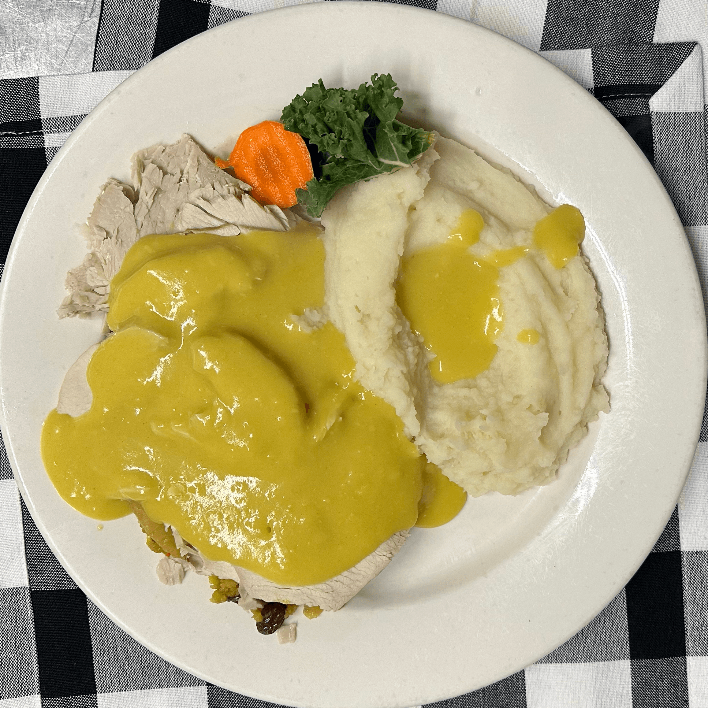 Roast Turkey Dinner.