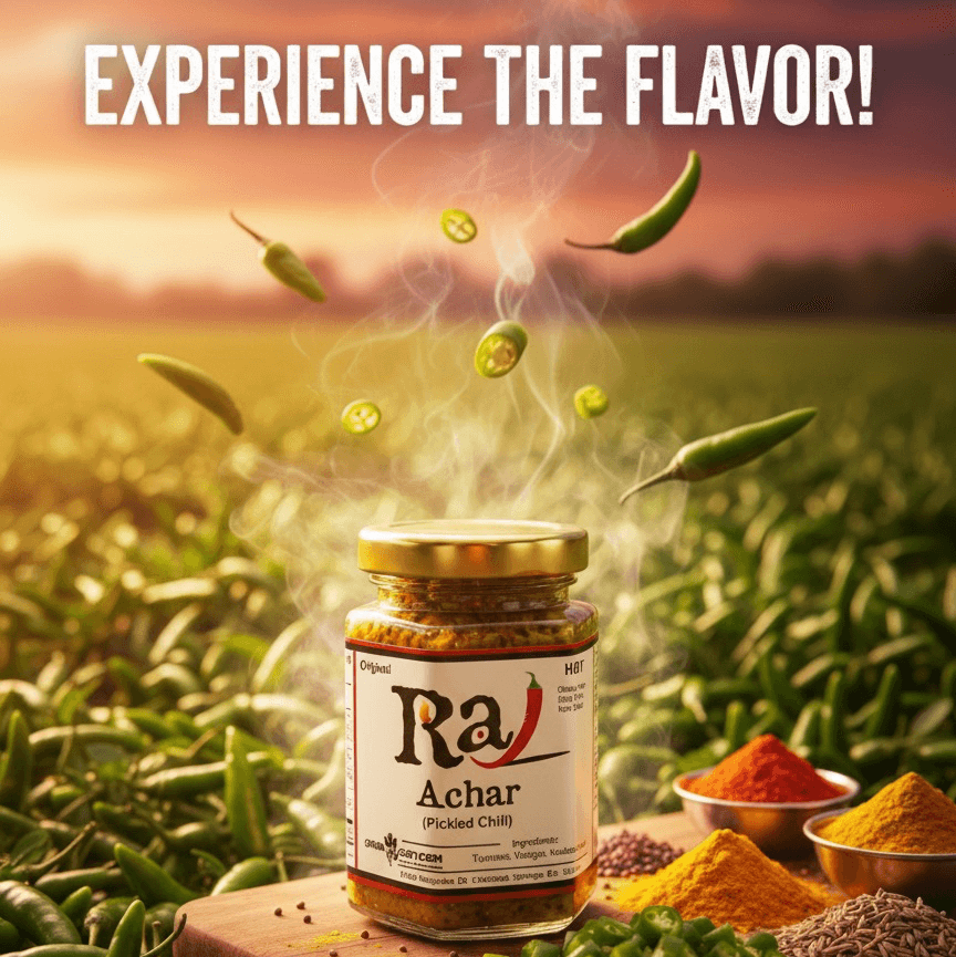Raj Chili Achar (pickle jar).