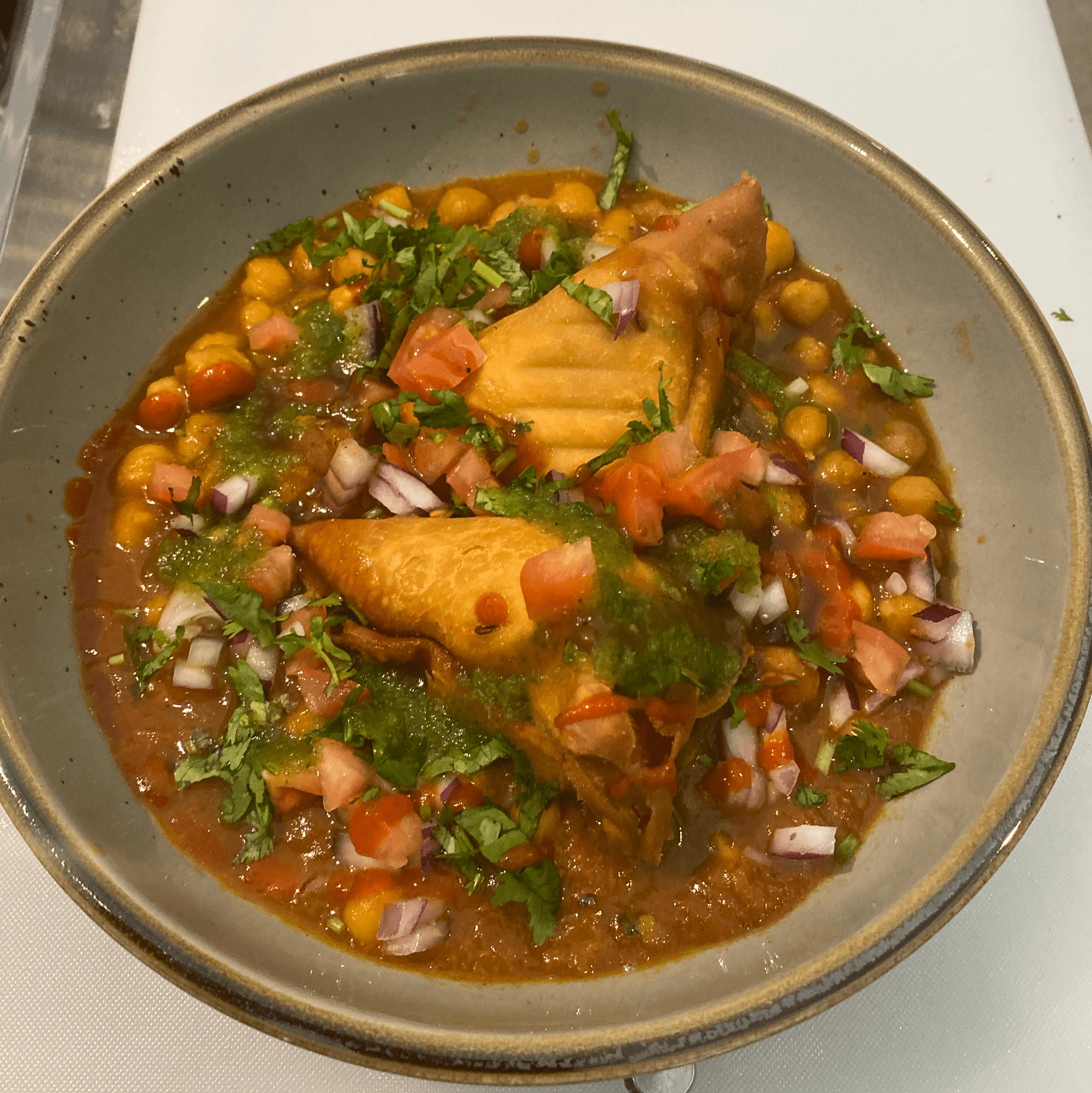 Samosa Chole Chaat.