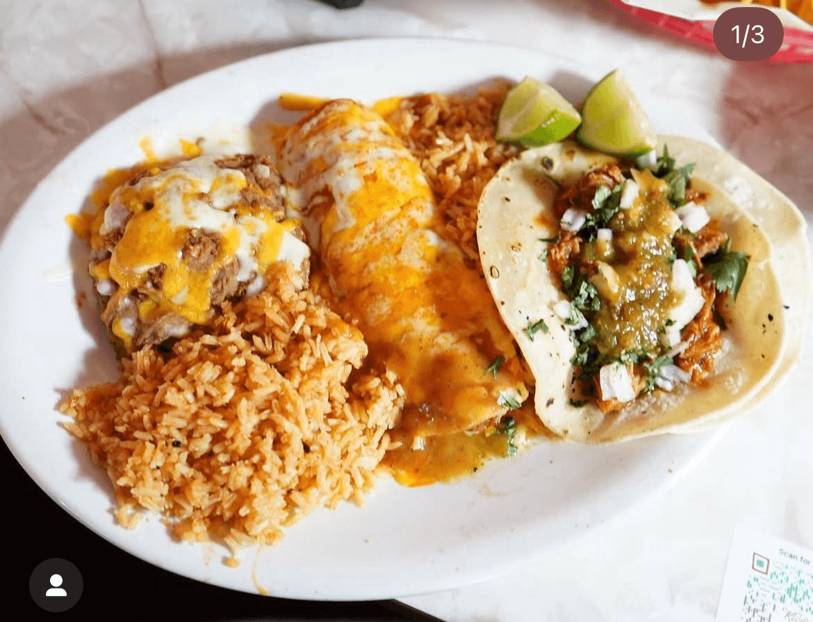 Carnitas Taco, Carnitas Enchilada Combo.