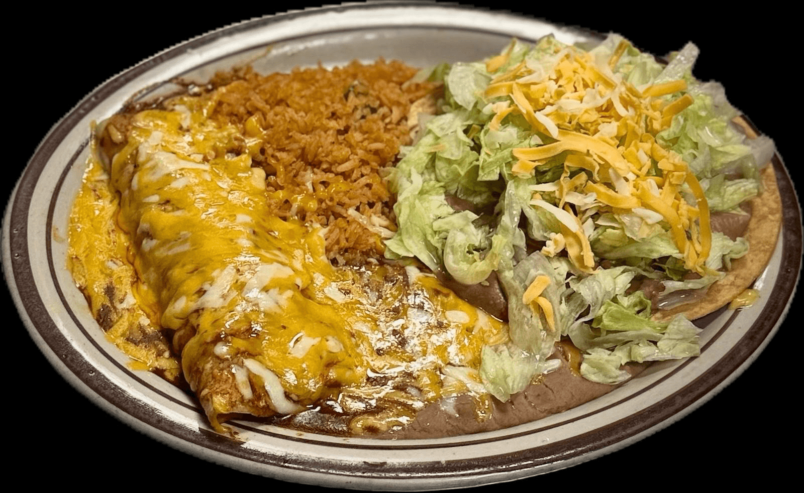 #43  Enchilada and  Tostada.