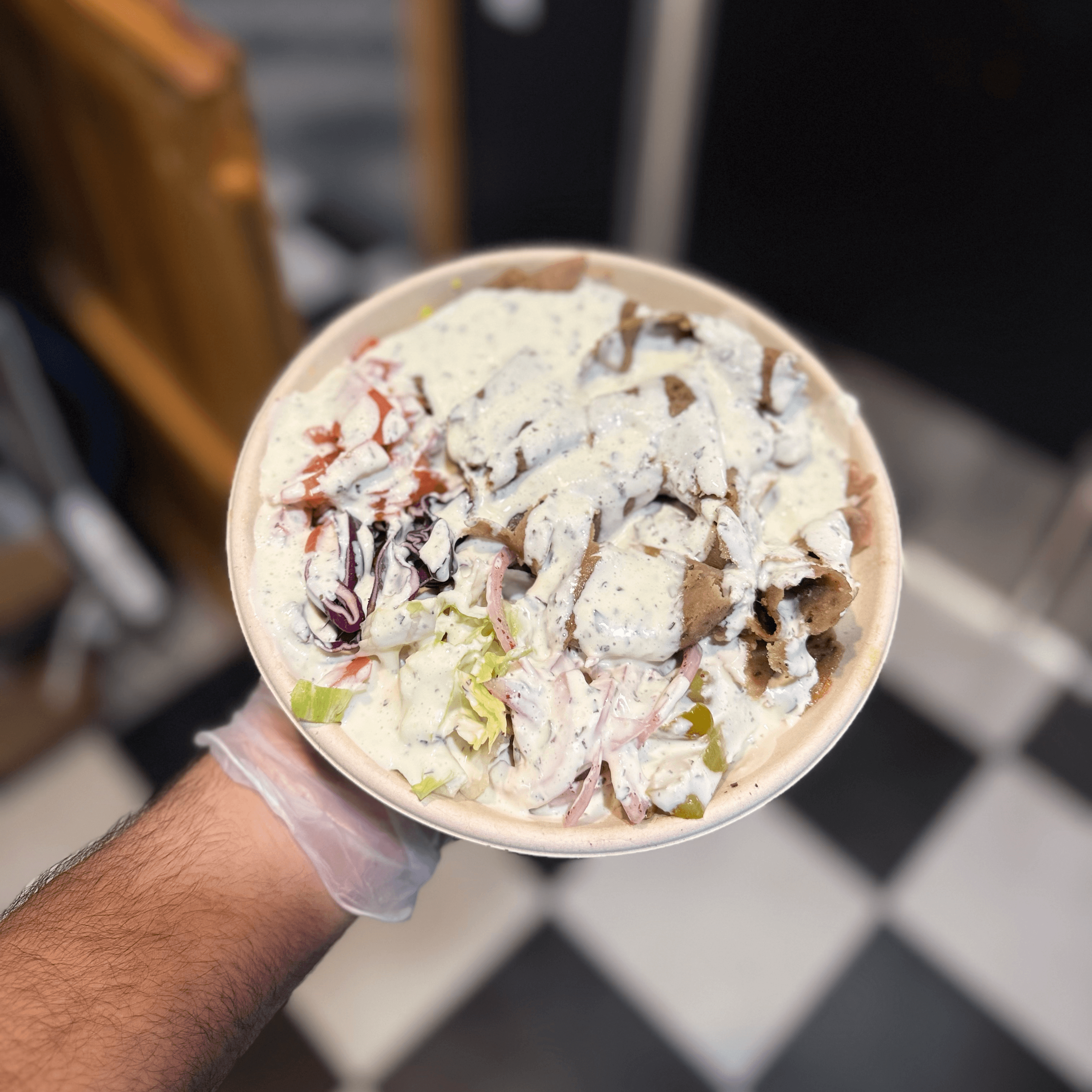 Beef/Lamb Gyro Bowl.