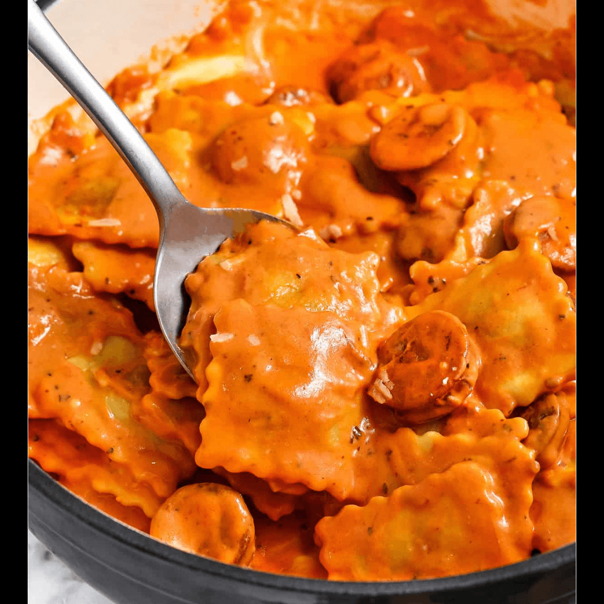 Portobello mushroom ravioli.