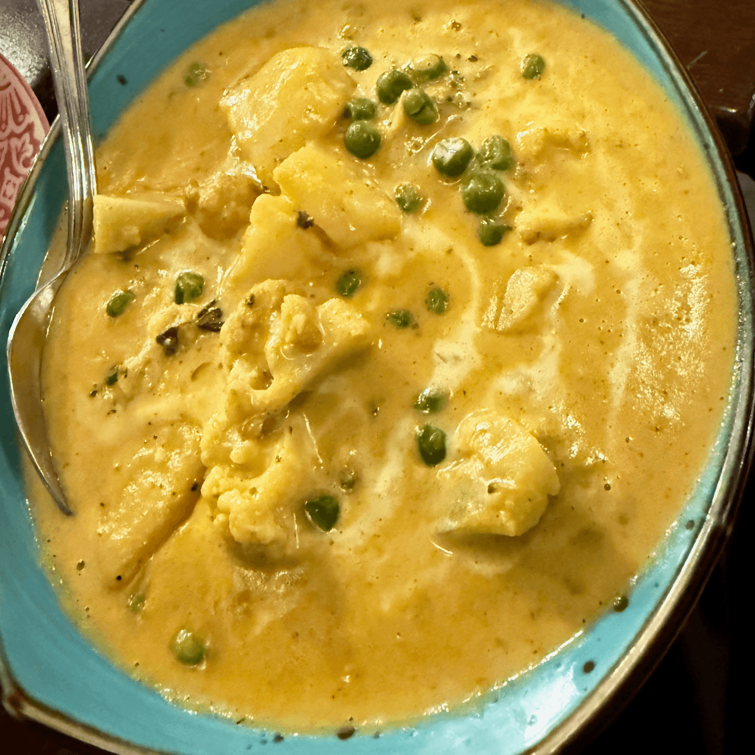 Aloo Gobi Curry With Rice.