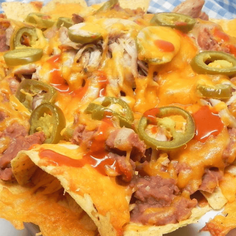 Loaded Chicken Nachos.