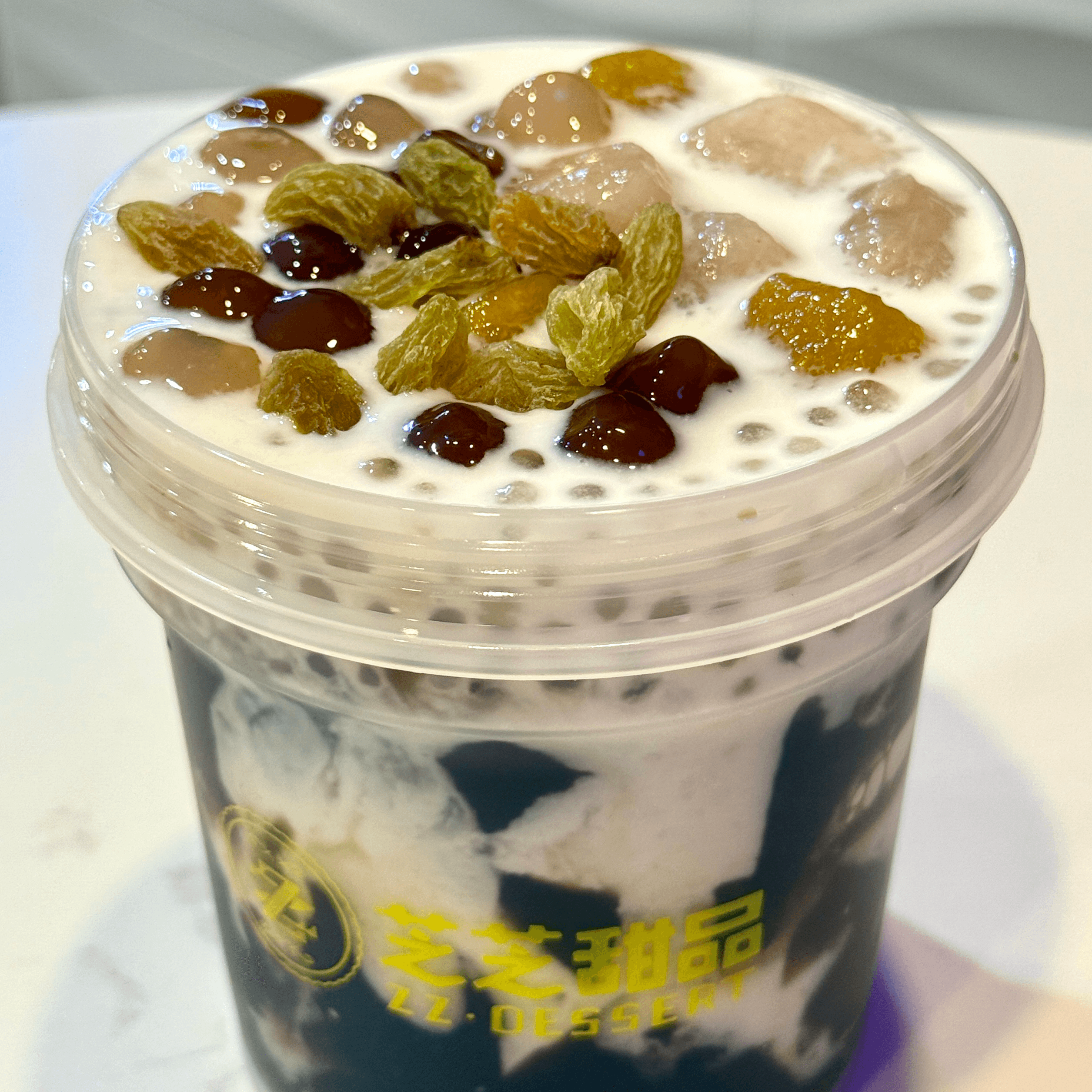 Glass Jelly Taro Ball.