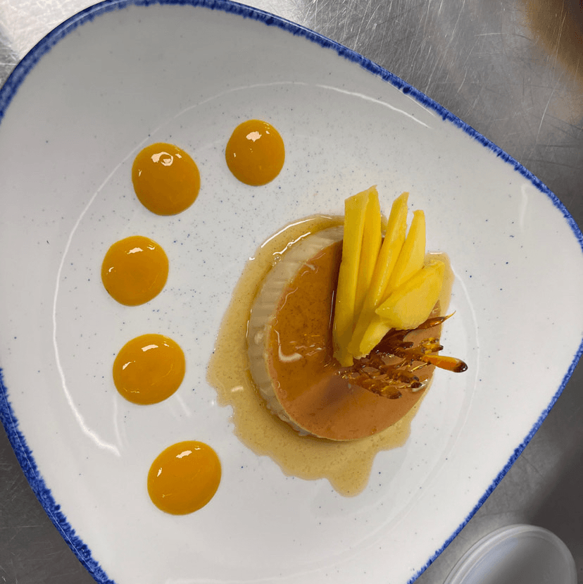 Mango Flan.